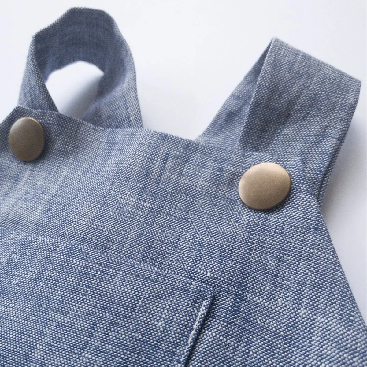 2T PRE-LOVED Heron Blue Linen Overalls