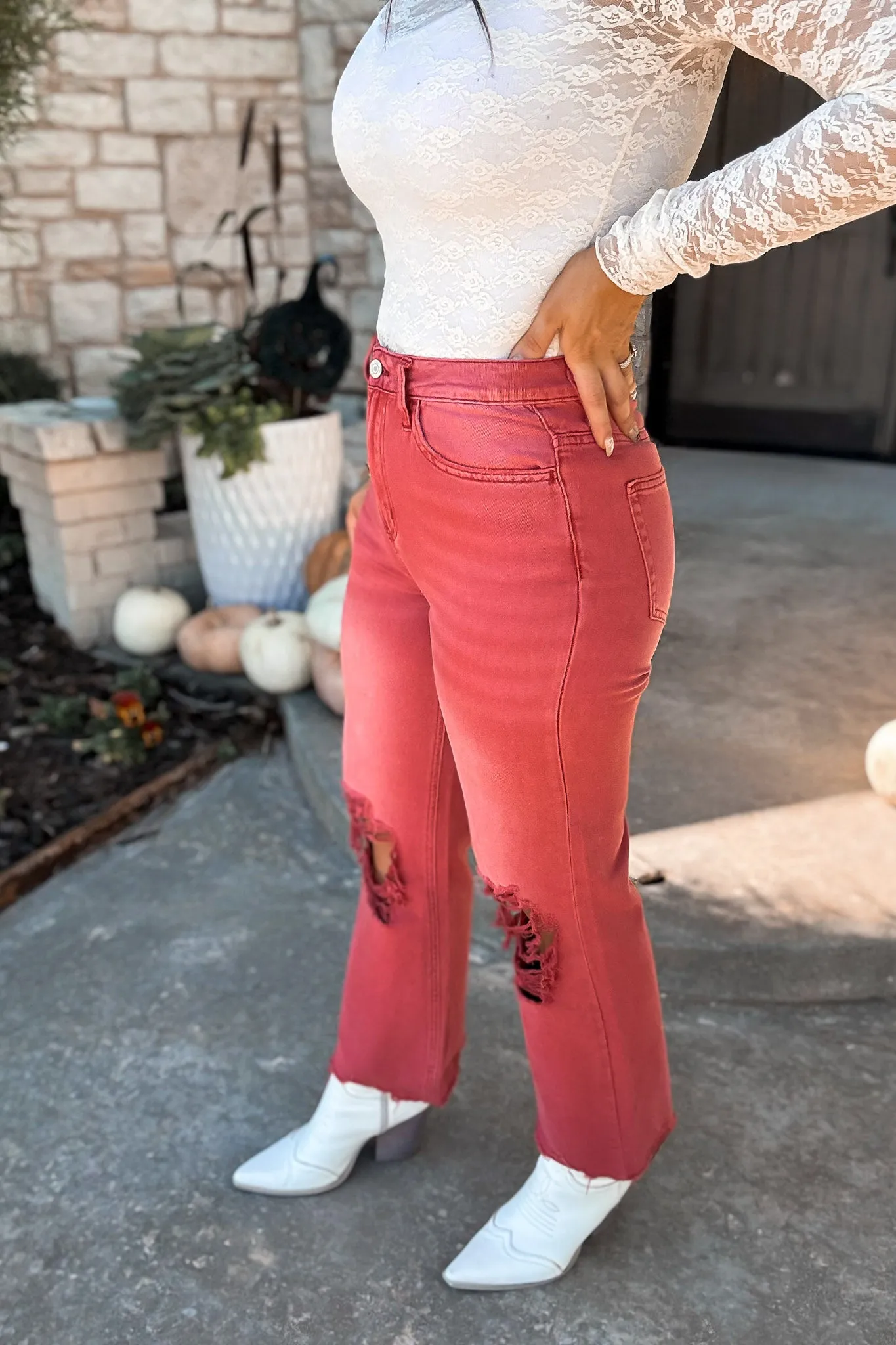 90s Vintage Crop Flare Jeans