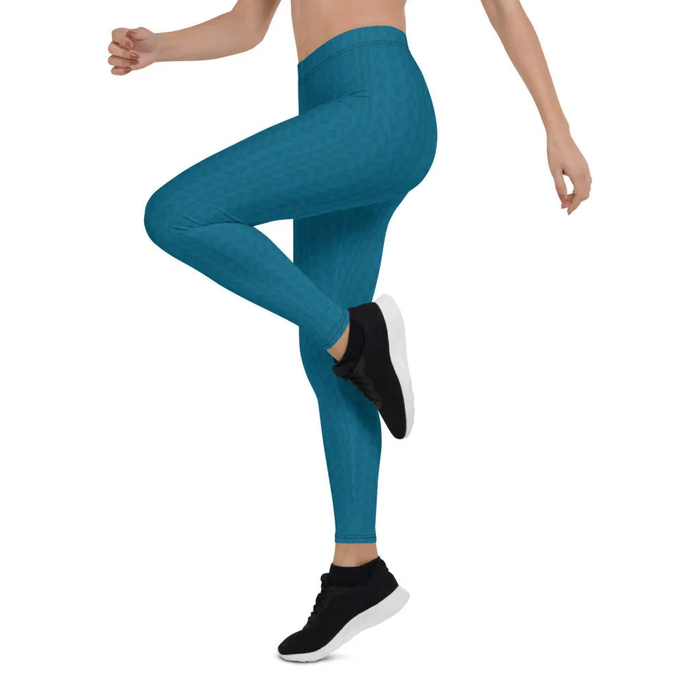 Aegean Blue Low Waist Leggings