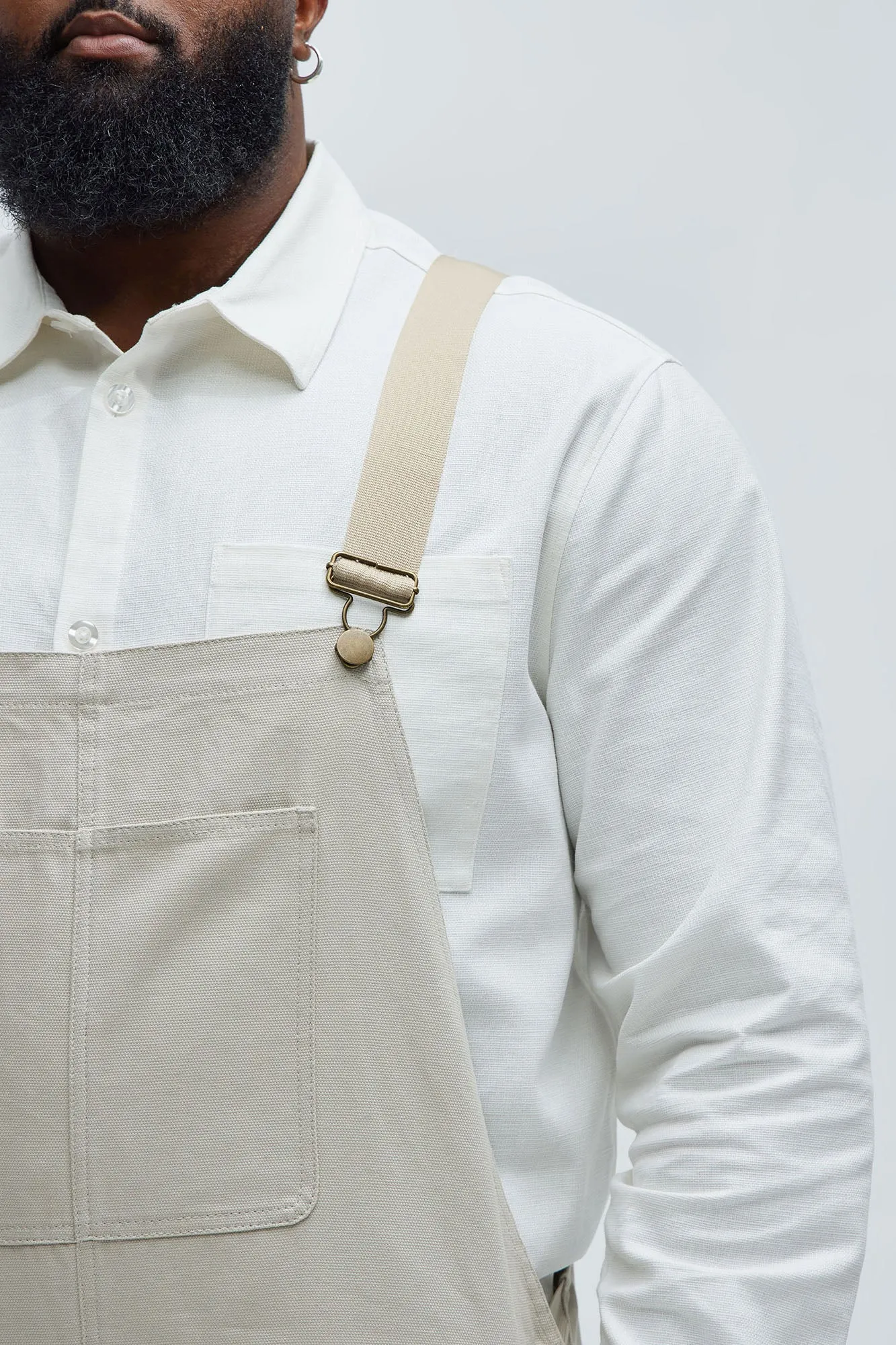 Alexander Utility Canvas Overalls - Off White