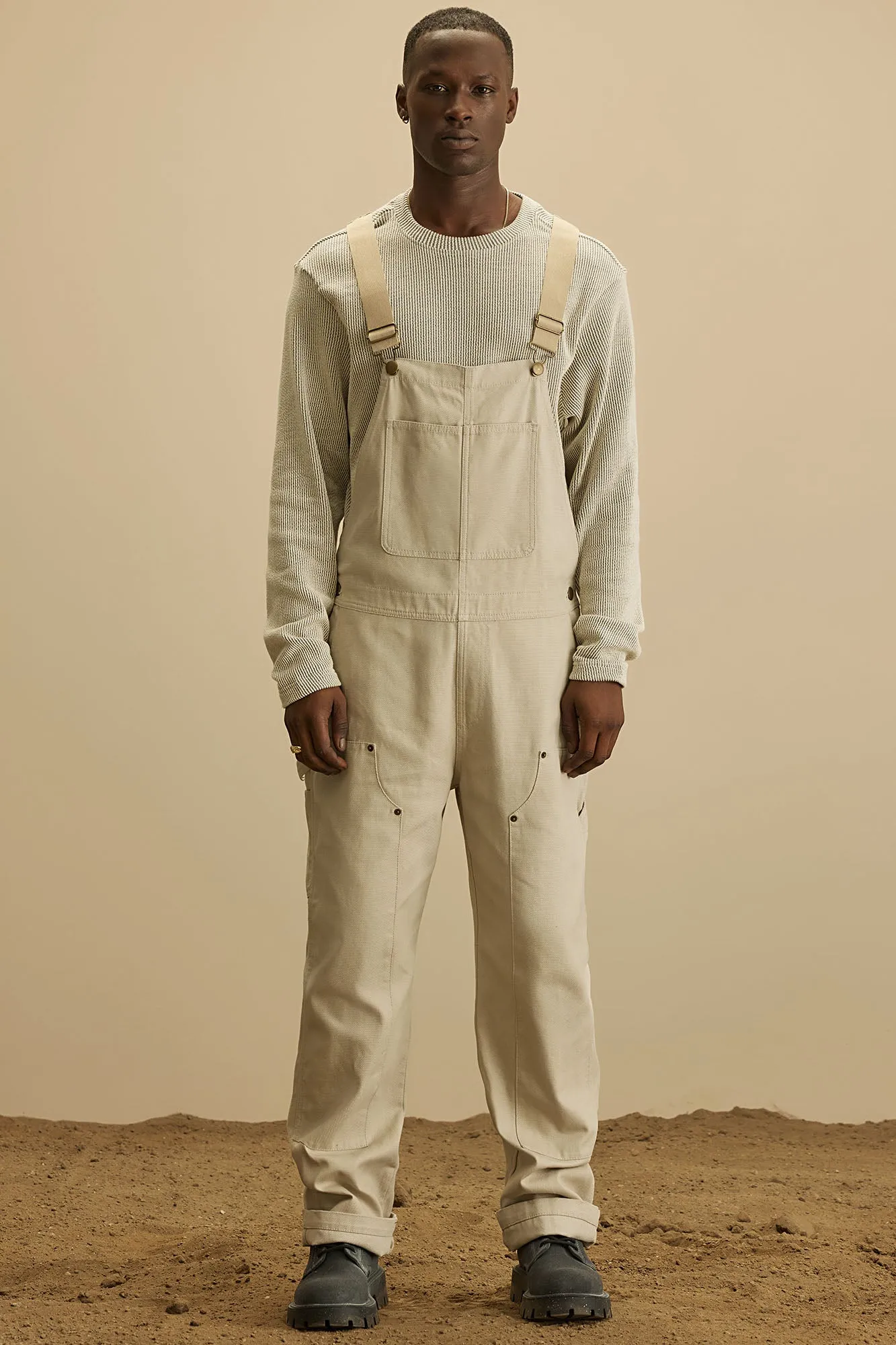 Alexander Utility Canvas Overalls - Off White