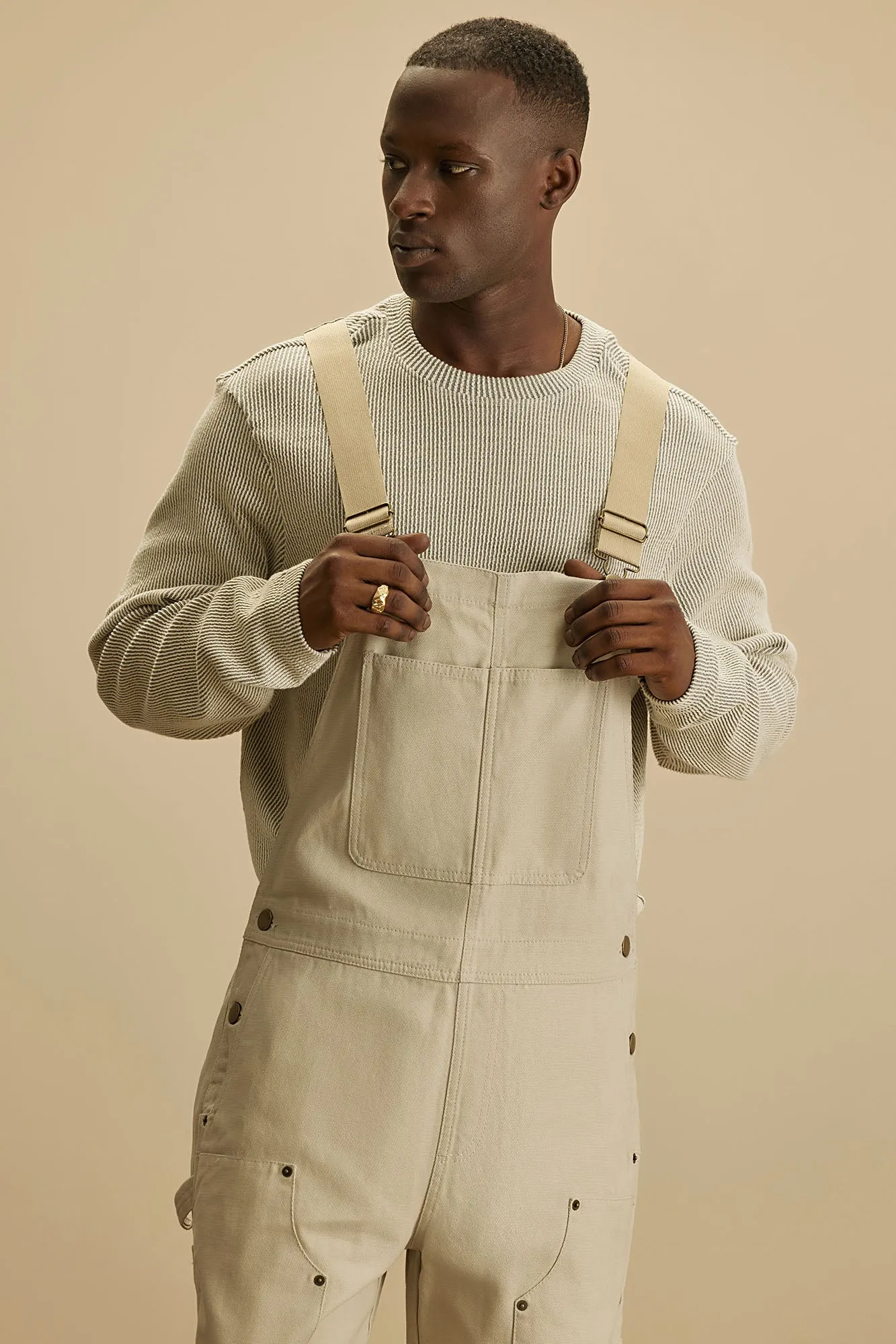 Alexander Utility Canvas Overalls - Off White