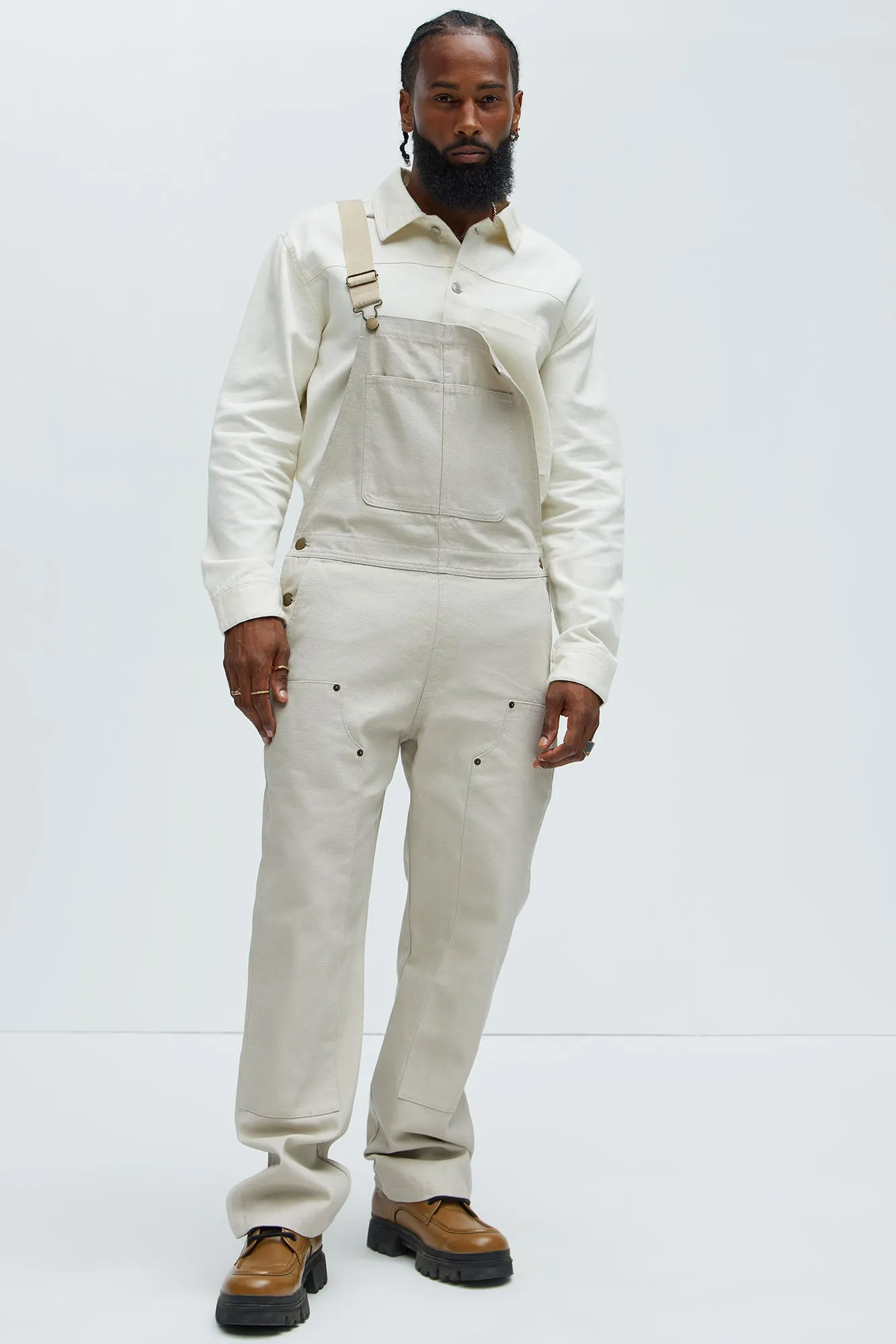 Alexander Utility Canvas Overalls - Off White