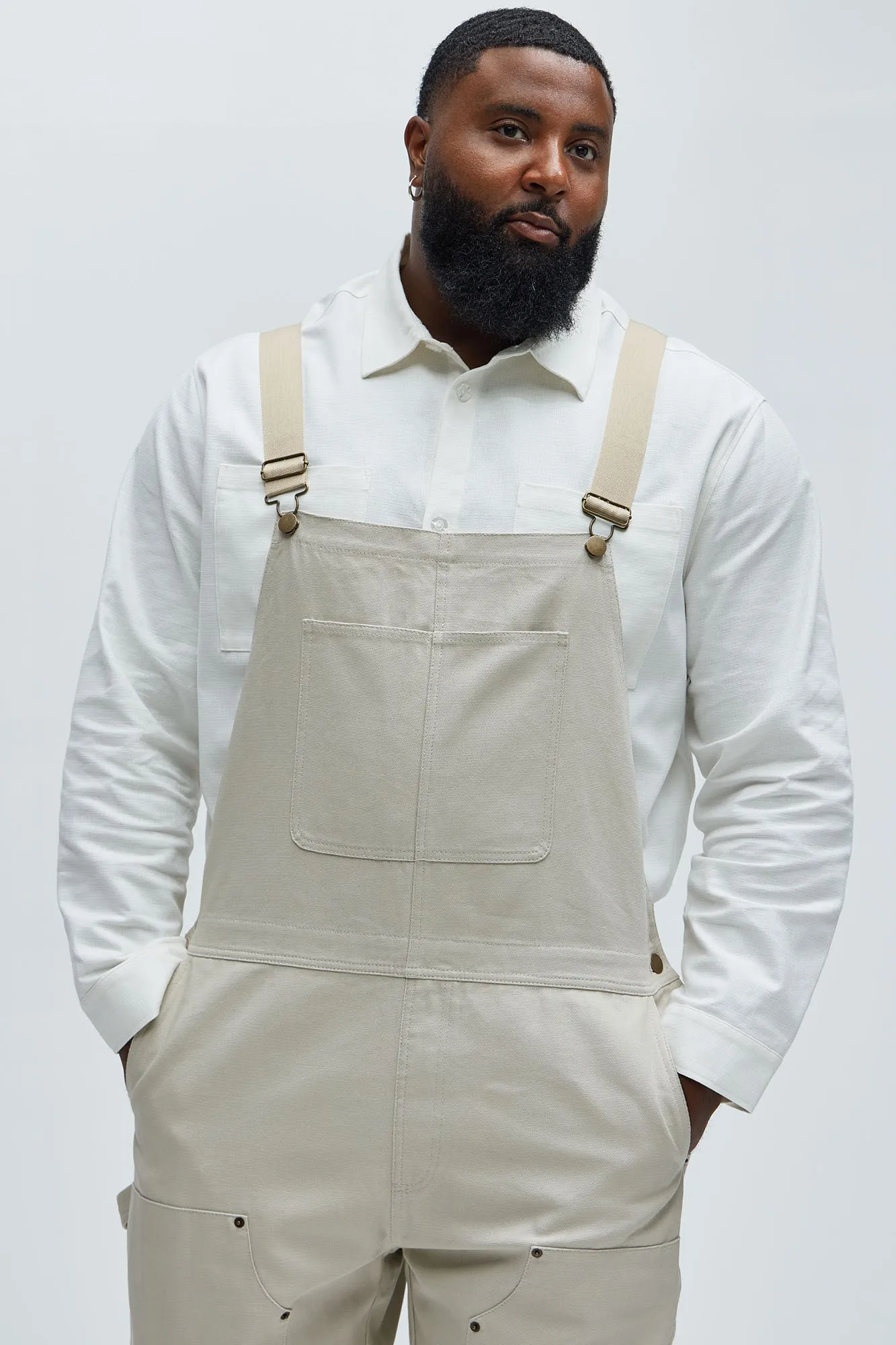 Alexander Utility Canvas Overalls - Off White