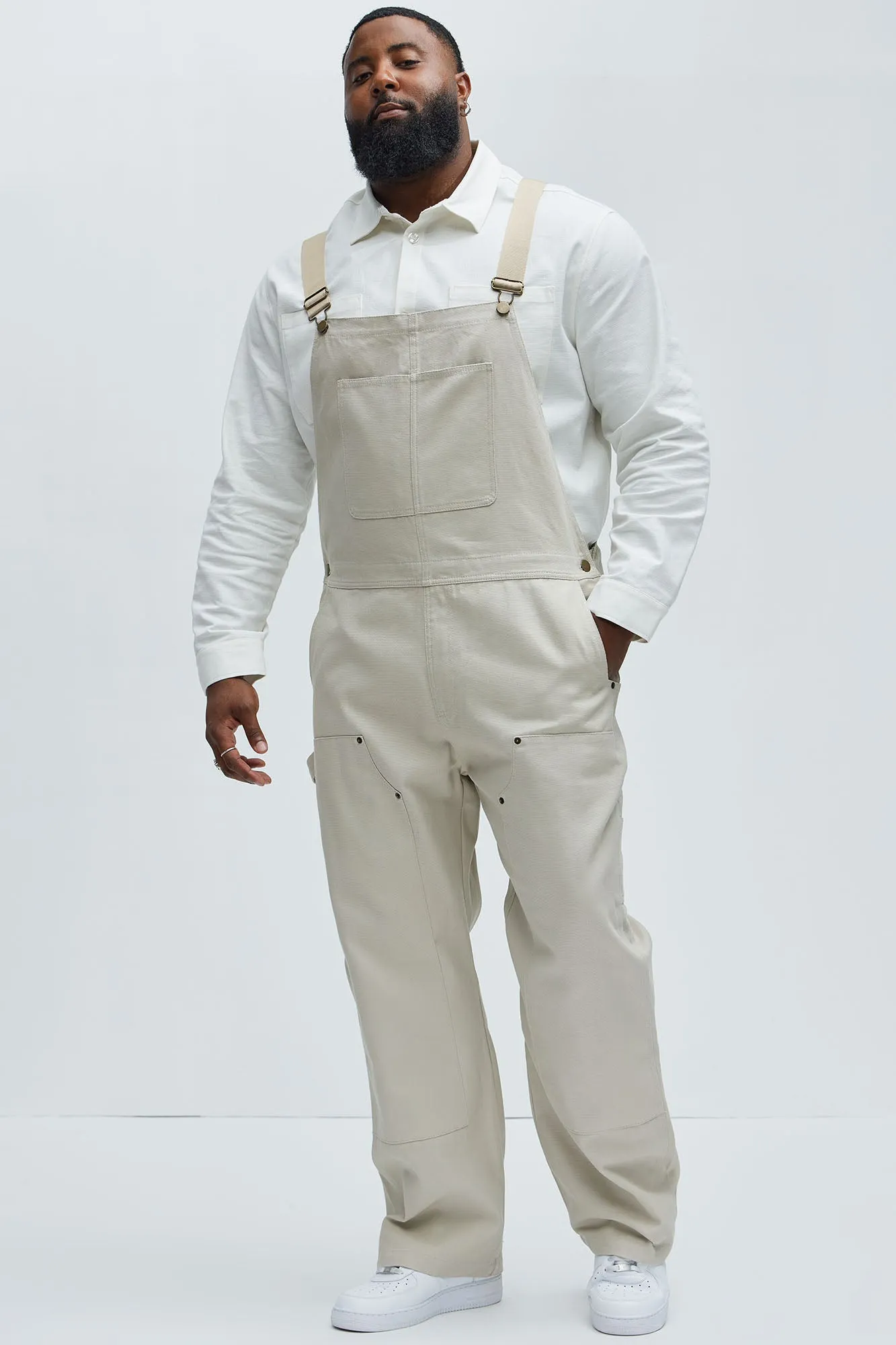 Alexander Utility Canvas Overalls - Off White