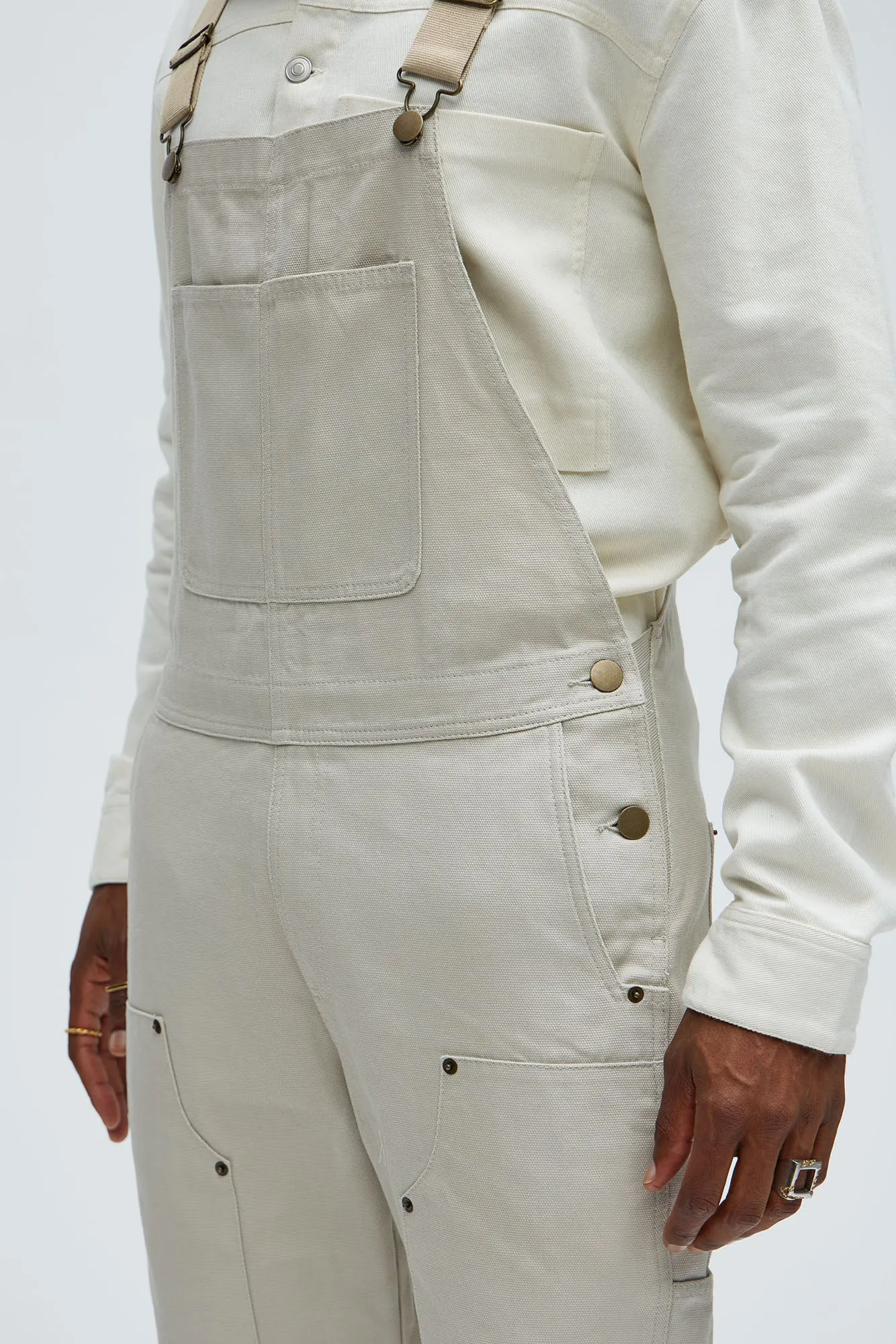 Alexander Utility Canvas Overalls - Off White