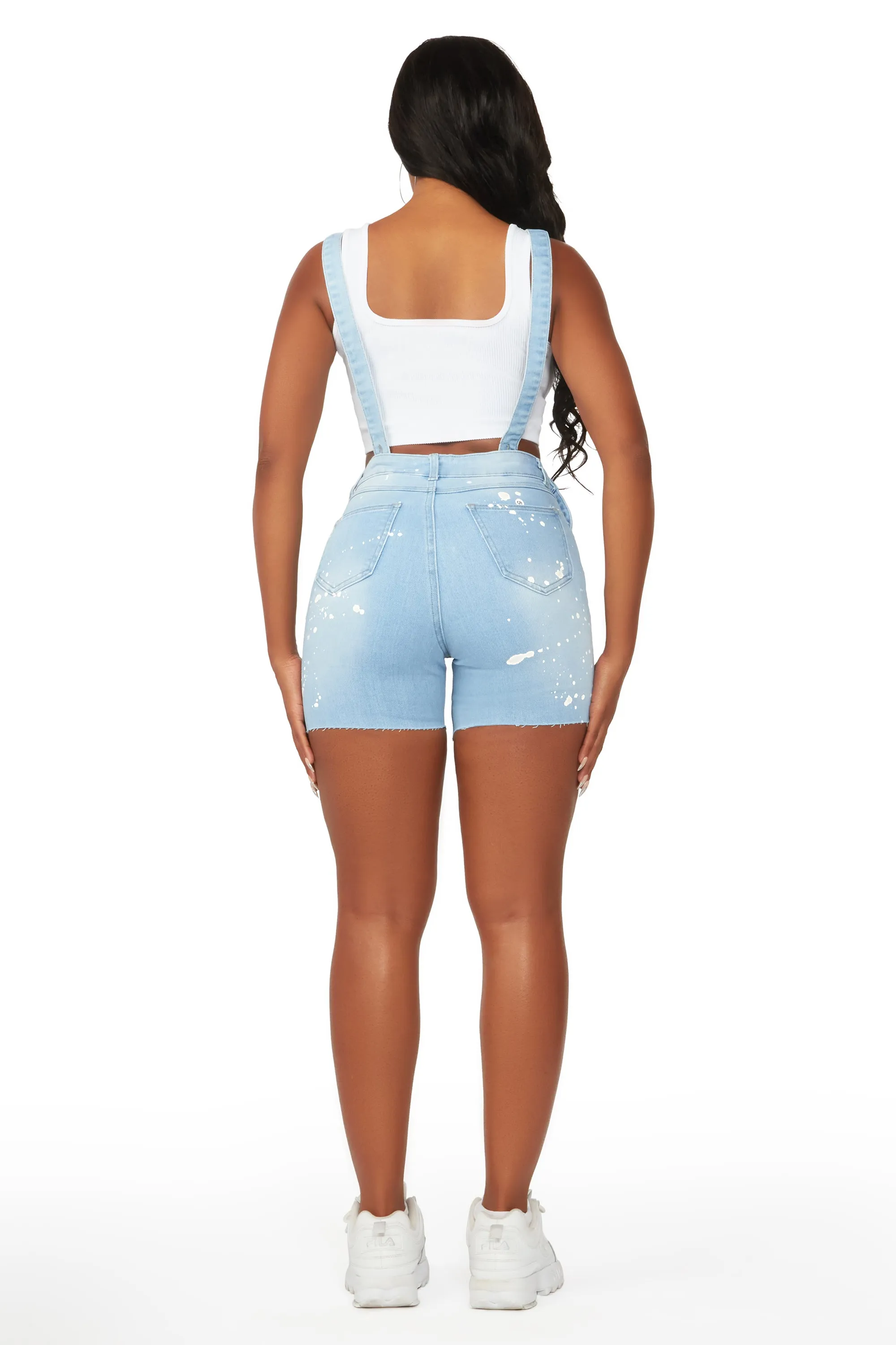 Allow Me To Introduce Myself Light Wash Short Overall