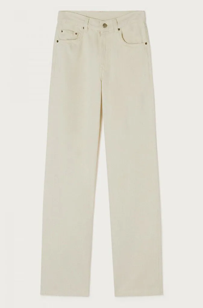 American Vintage Tineborow Straight Leg Jeans in Ecru