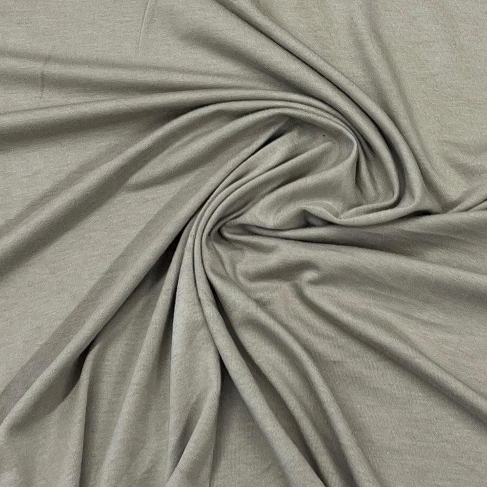 Ashen Tan Bamboo/Spandex Jersey Fabric - 200 GSM