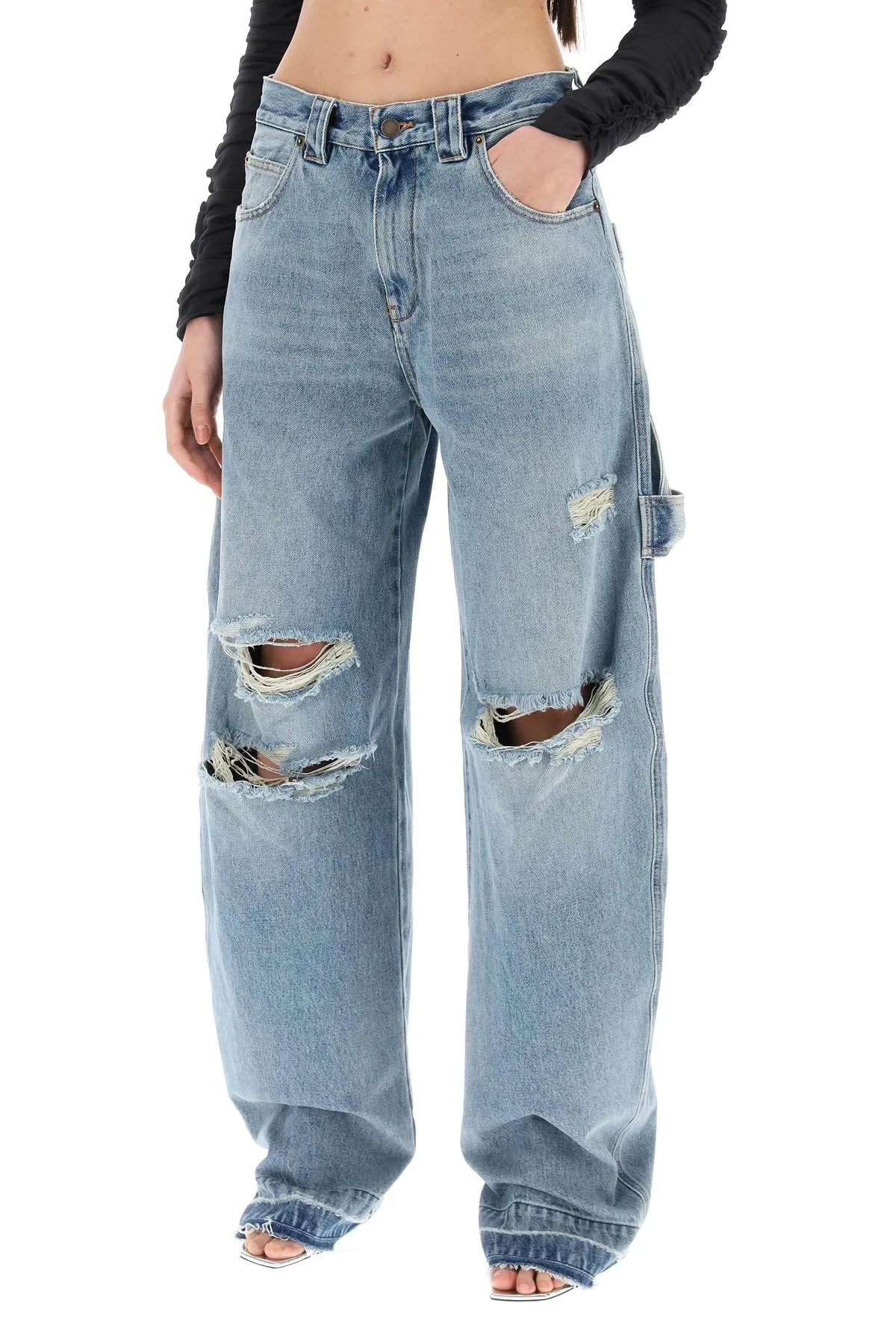 audrey cargo jeans with rips