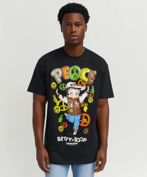 Betty Boop Peace Short Sleeve Tee - Black