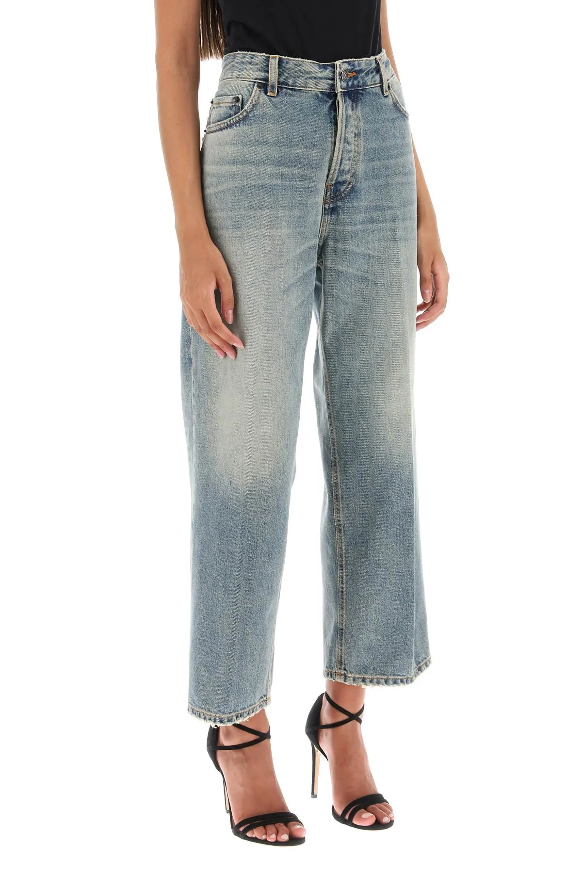 betty' cropped jeans with straight leg