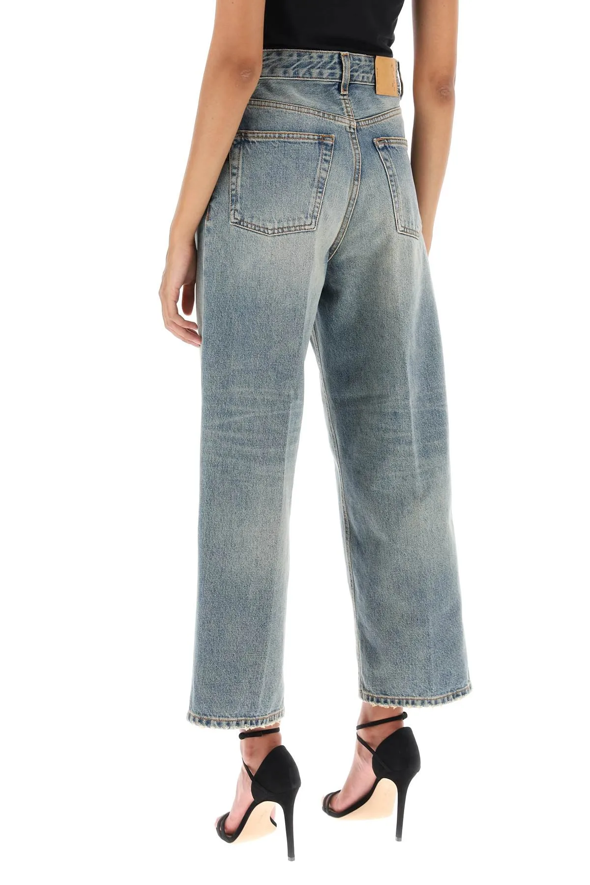 betty' cropped jeans with straight leg