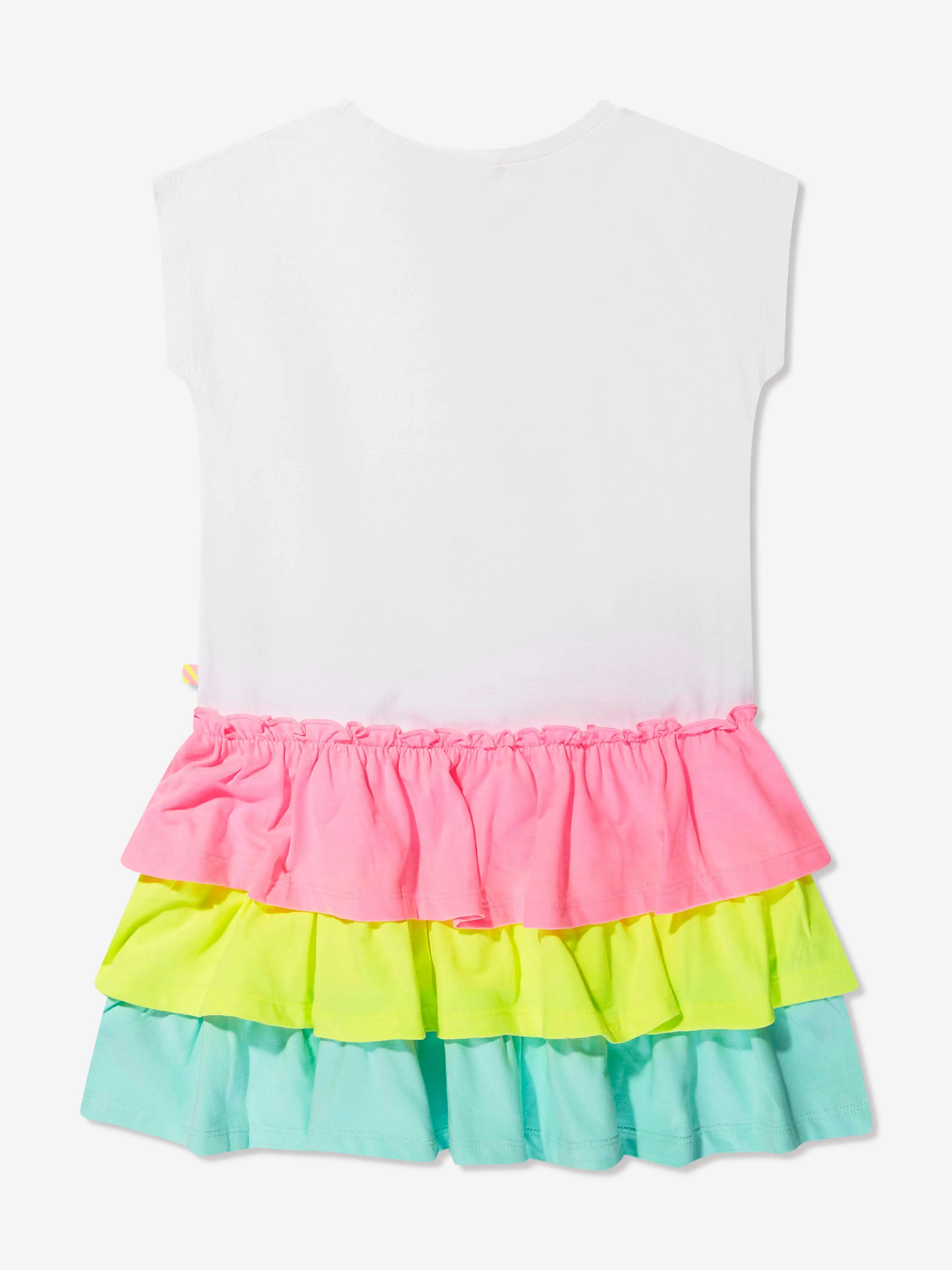 Billieblush Girls Ruffle T-Shirt Dress in White