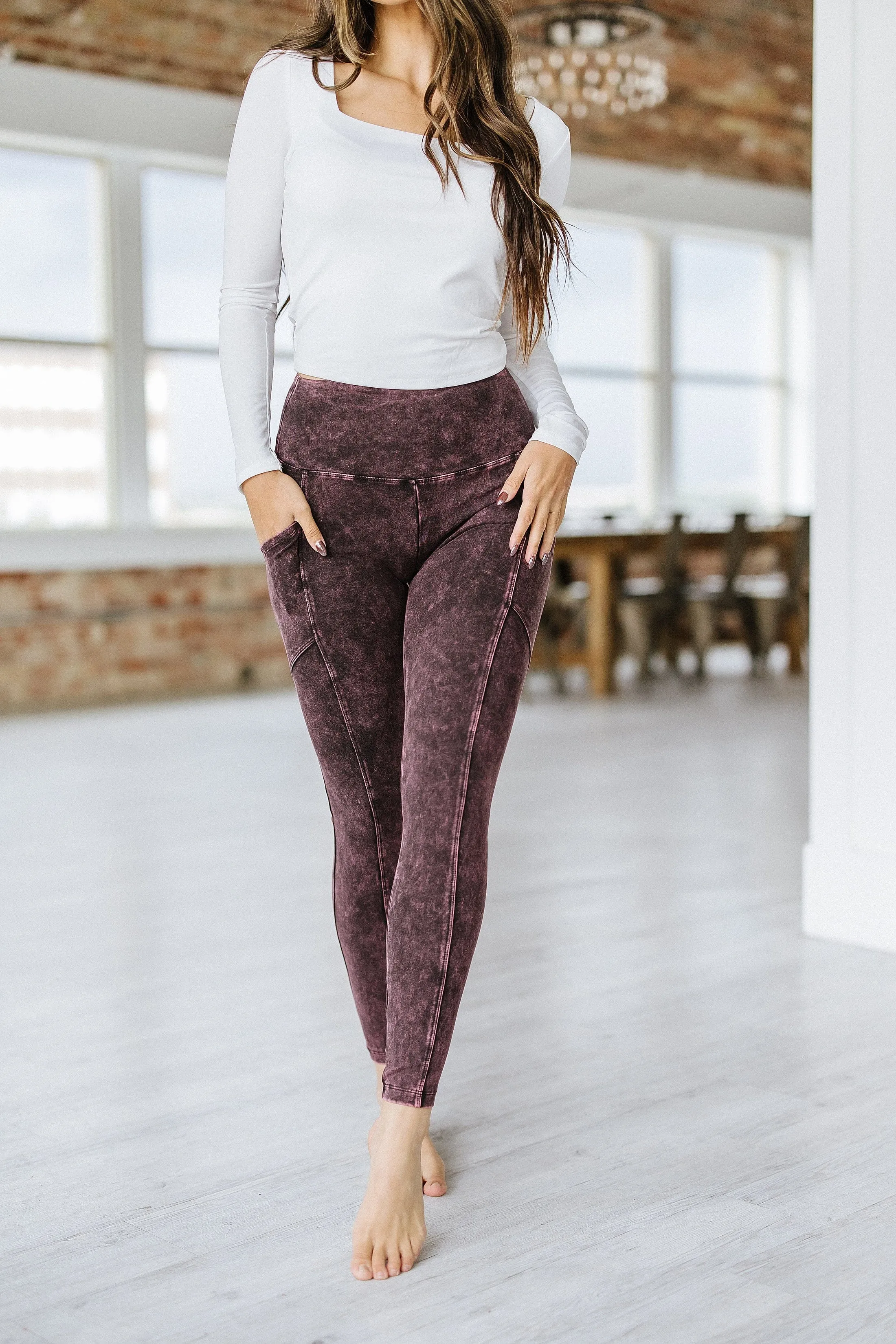 Bonnie Mineral Washed Leggings | S-3XL