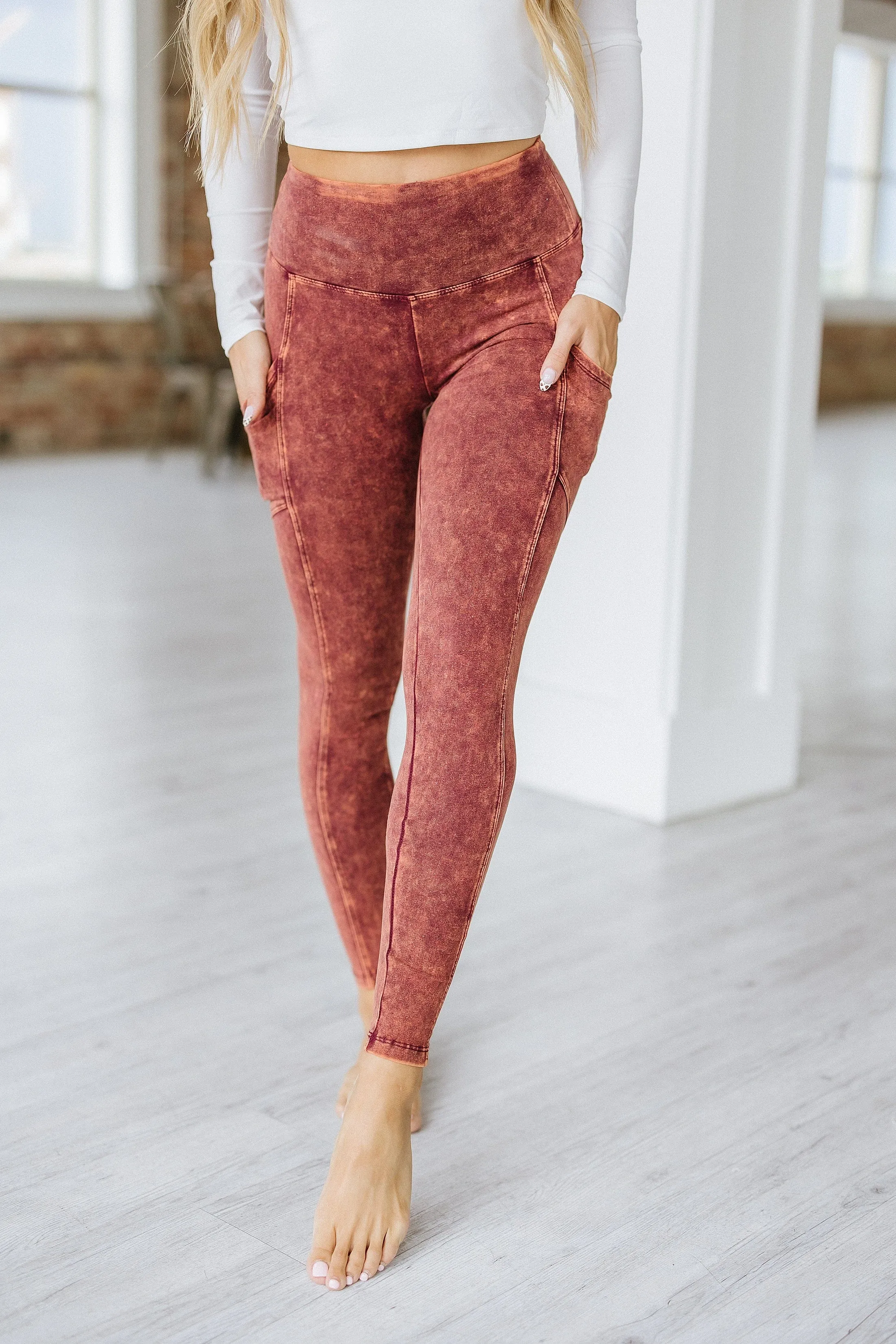 Bonnie Mineral Washed Leggings | S-3XL