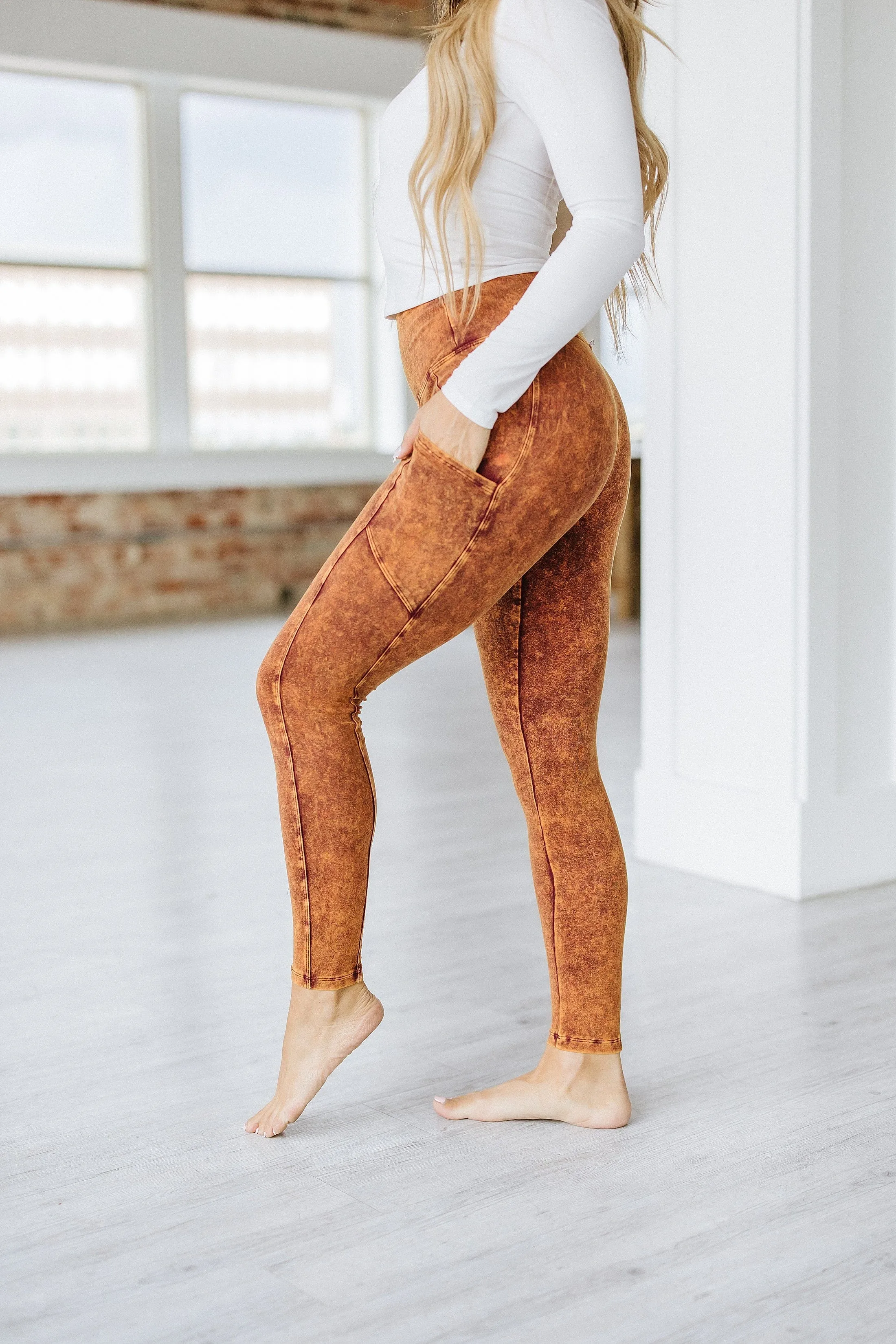 Bonnie Mineral Washed Leggings | S-3XL