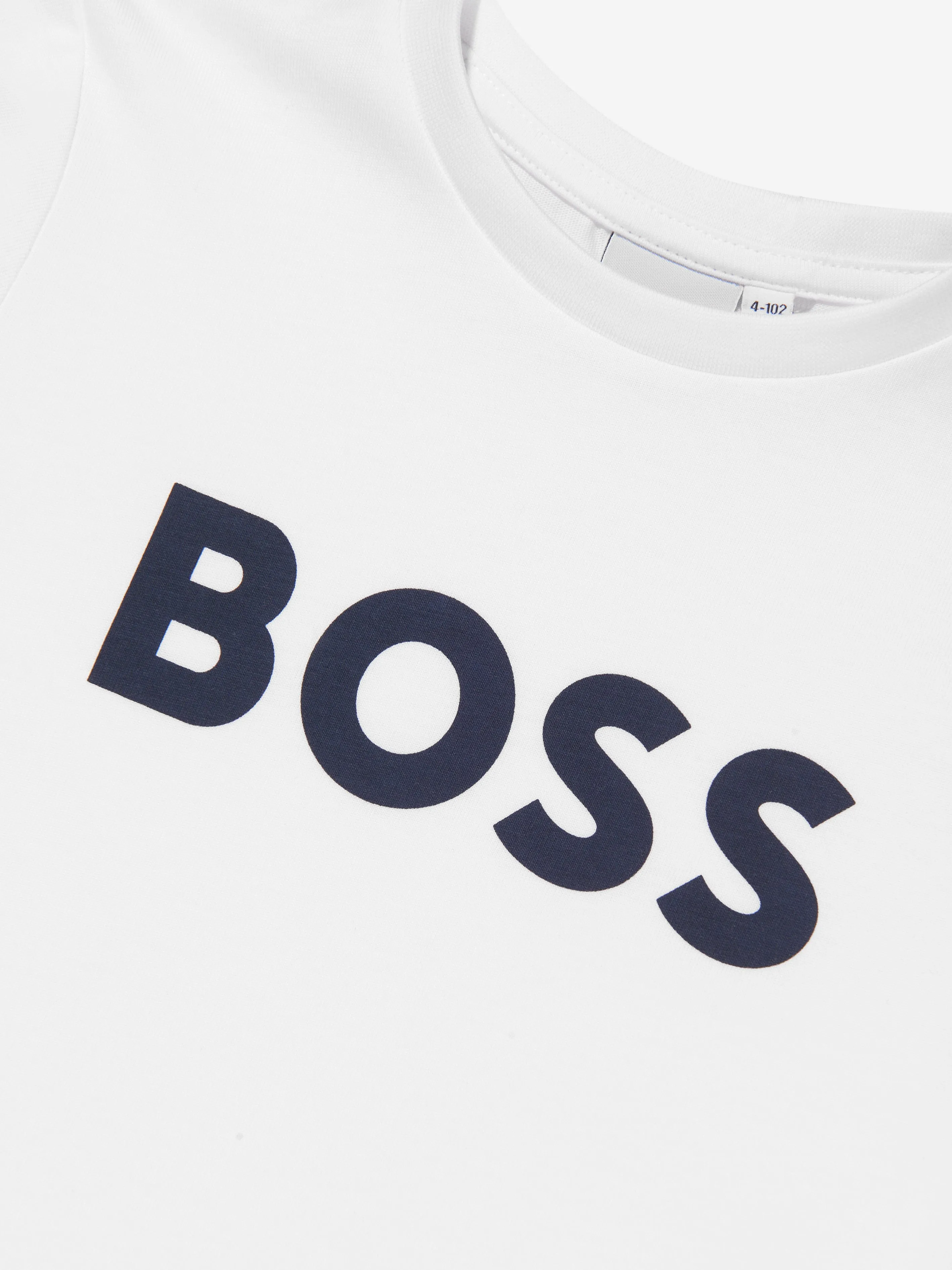 BOSS Boys Logo T-Shirt in White