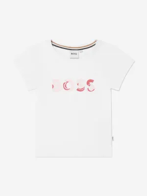 BOSS Girls Logo T-Shirt In White