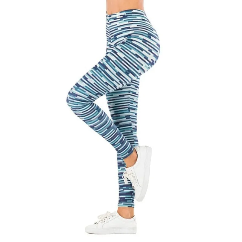 Brand Sexy Leaf Printing Fitness Slim High Waist Leggings