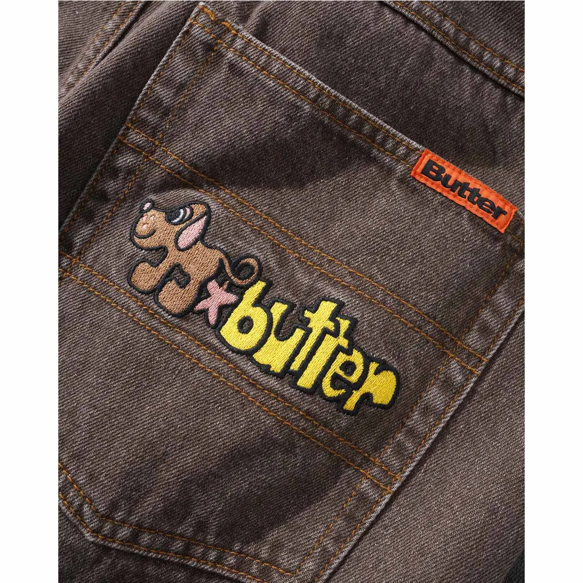 Butter Goods - Pooch Relaxed Denim Jeans Washed Brown