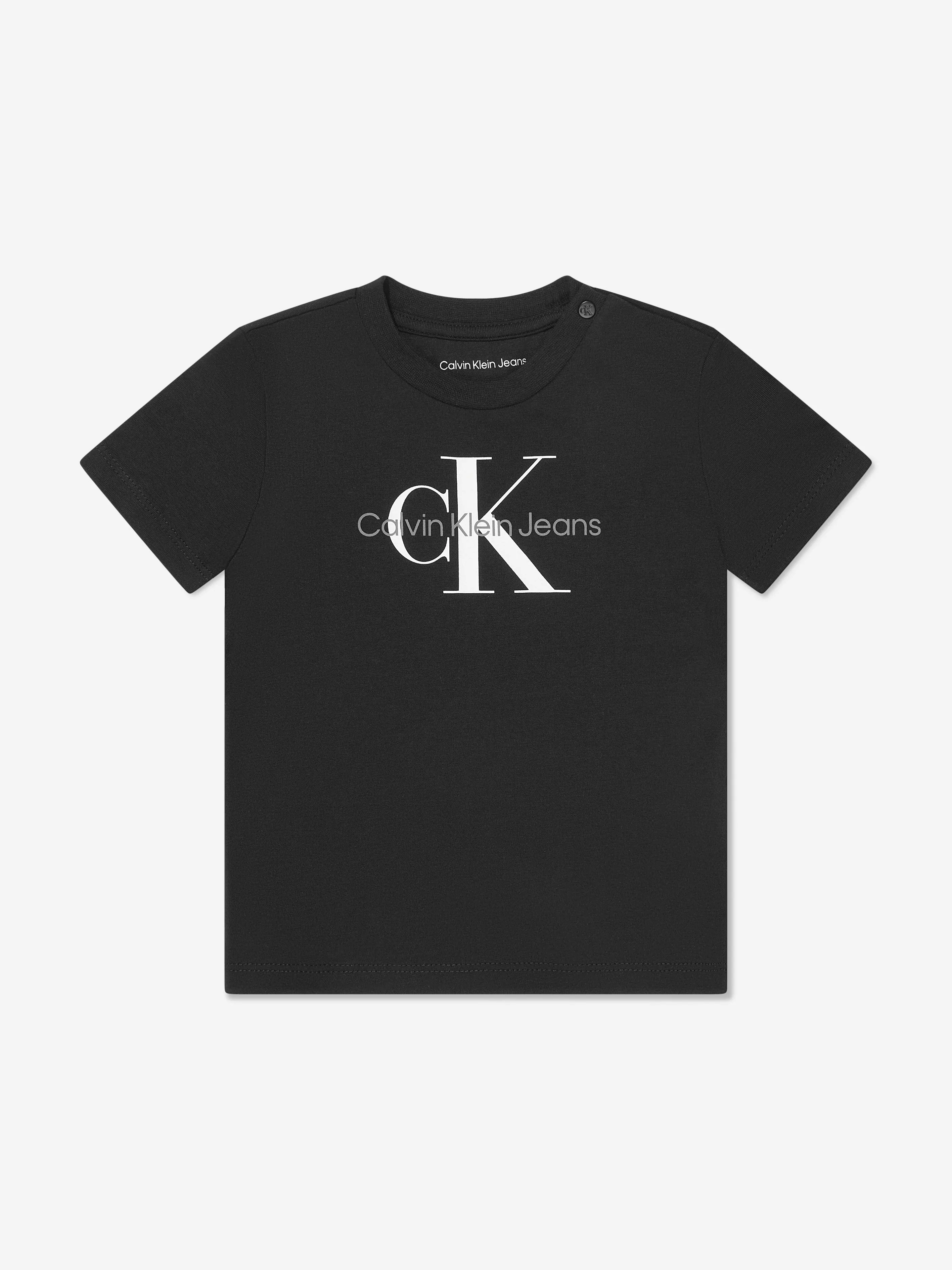 Calvin Klein Baby Monogram T-Shirt in Black