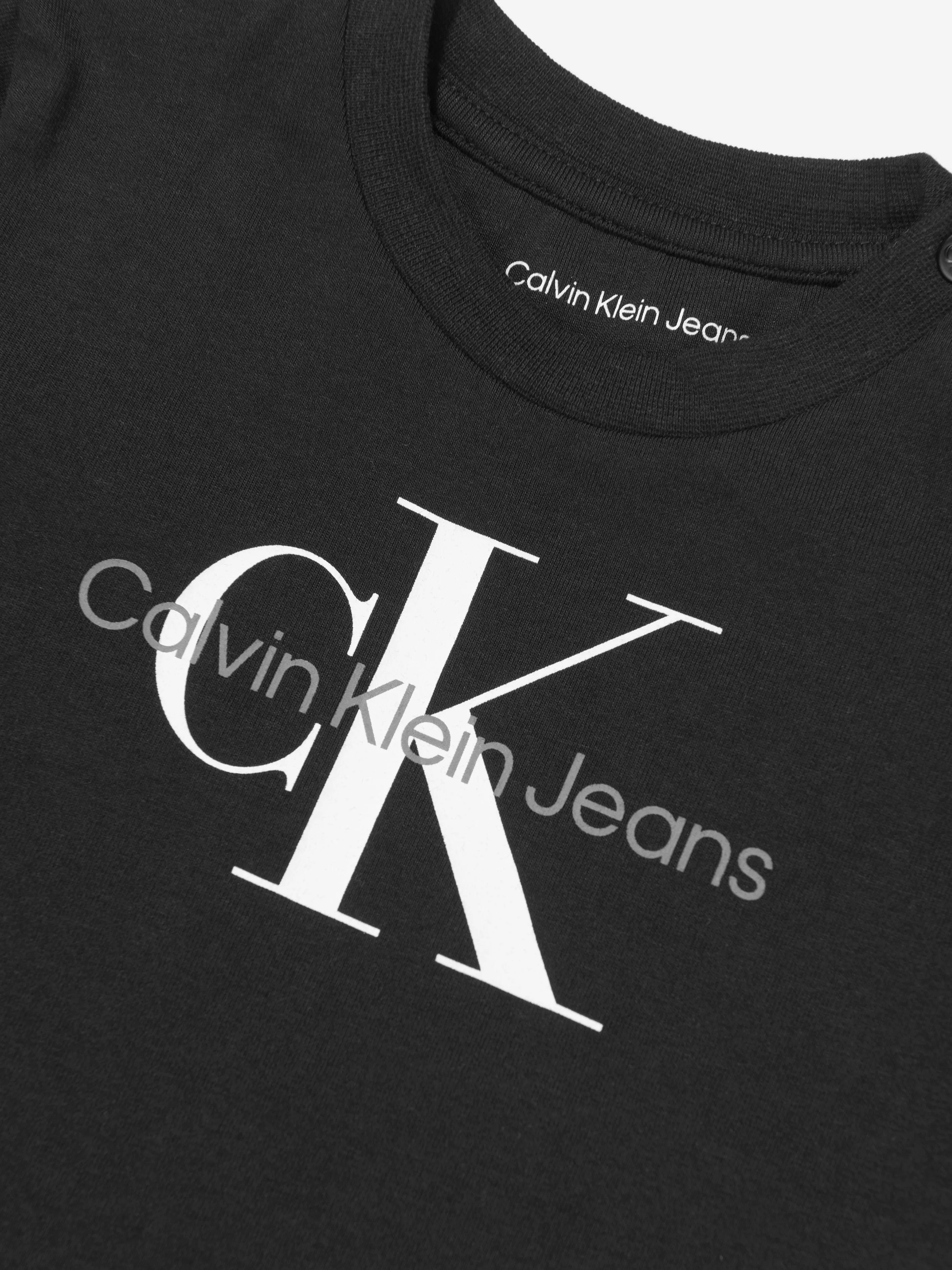 Calvin Klein Baby Monogram T-Shirt in Black