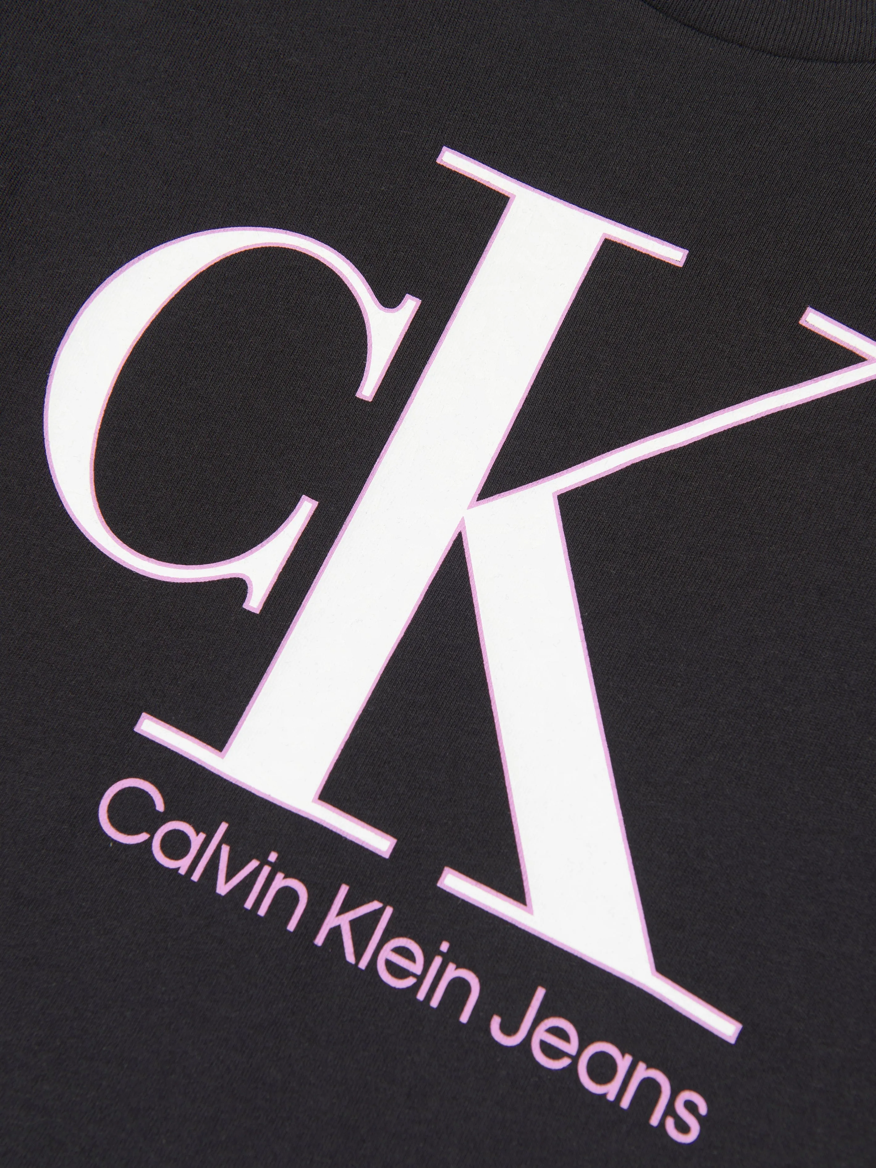 Calvin Klein Girls Reveal Monogram T-Shirt in Black