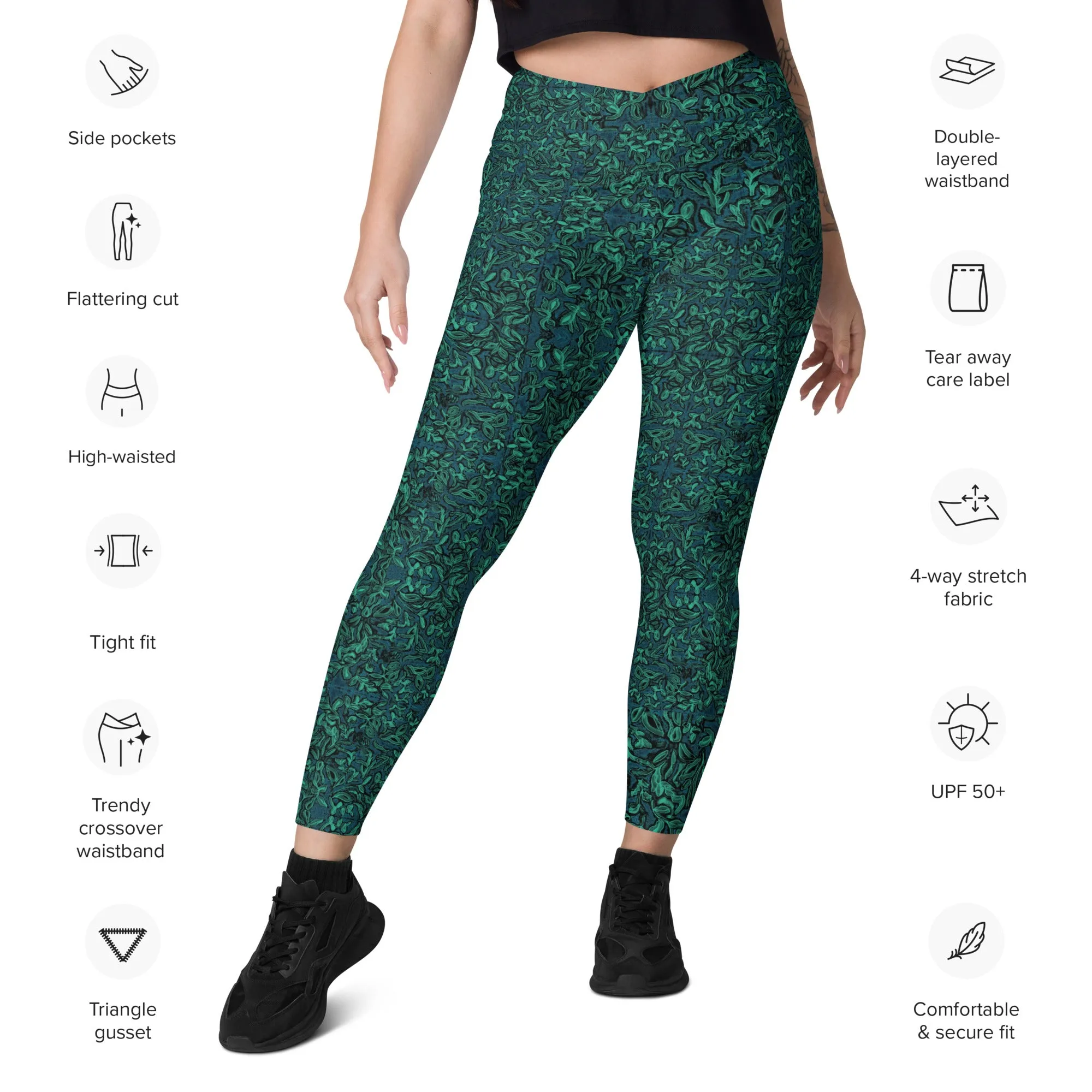 Candie's Crossover waist yoga pant leggings with pockets