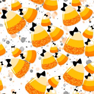 Candy Corn on Bamboo/Spandex Jersey Fabric