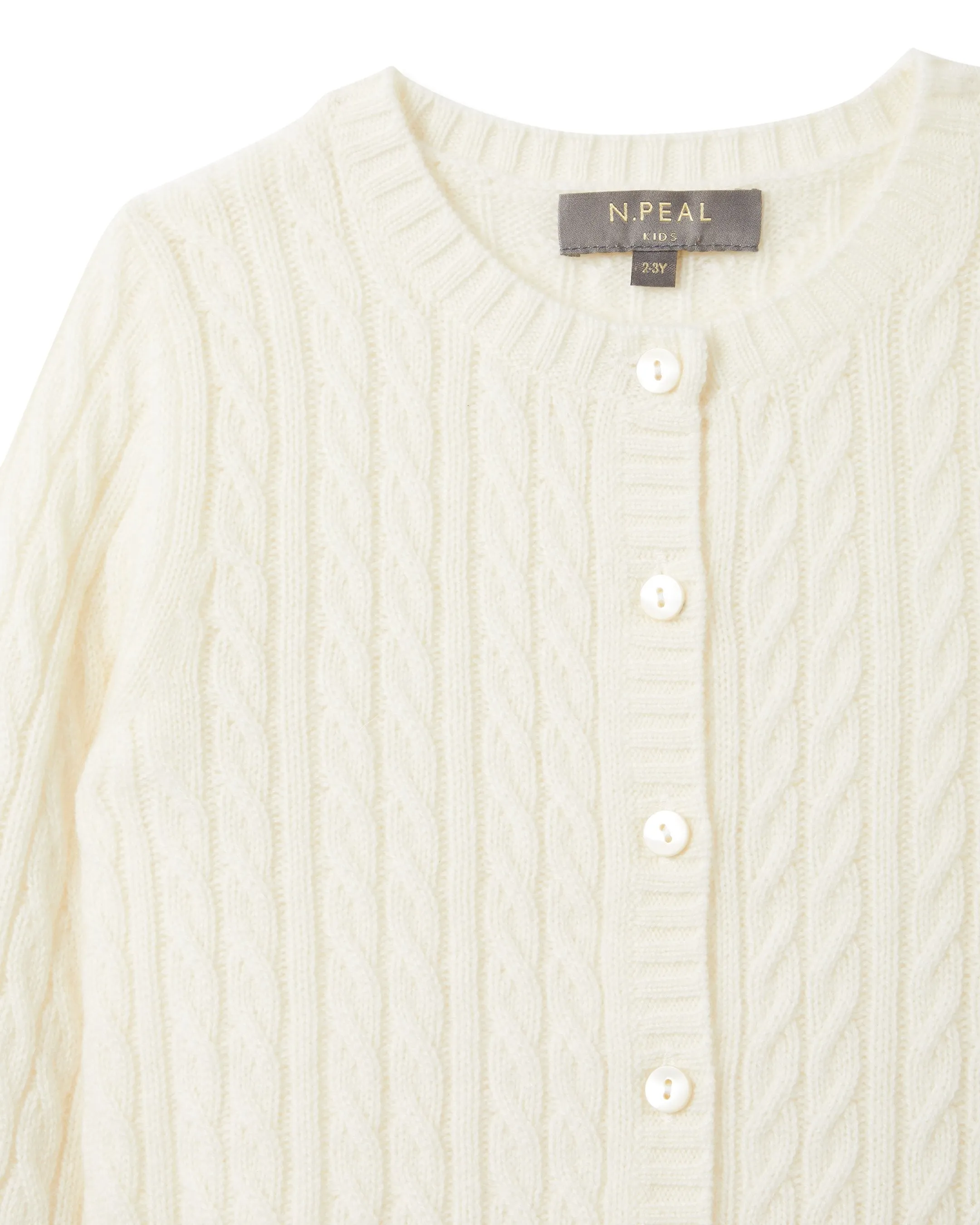 Cashmere Cable Cardigan New Ivory White