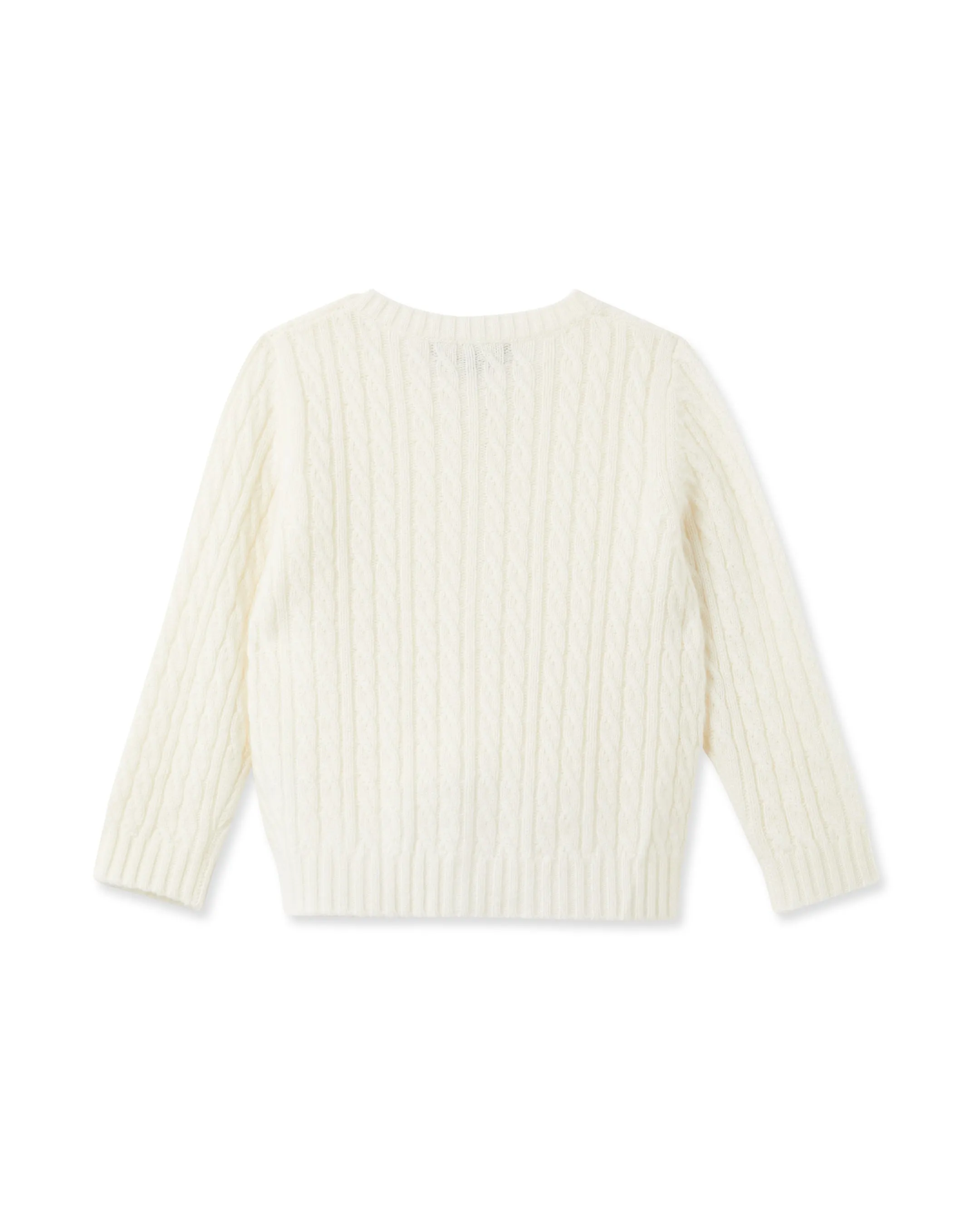 Cashmere Cable Cardigan New Ivory White