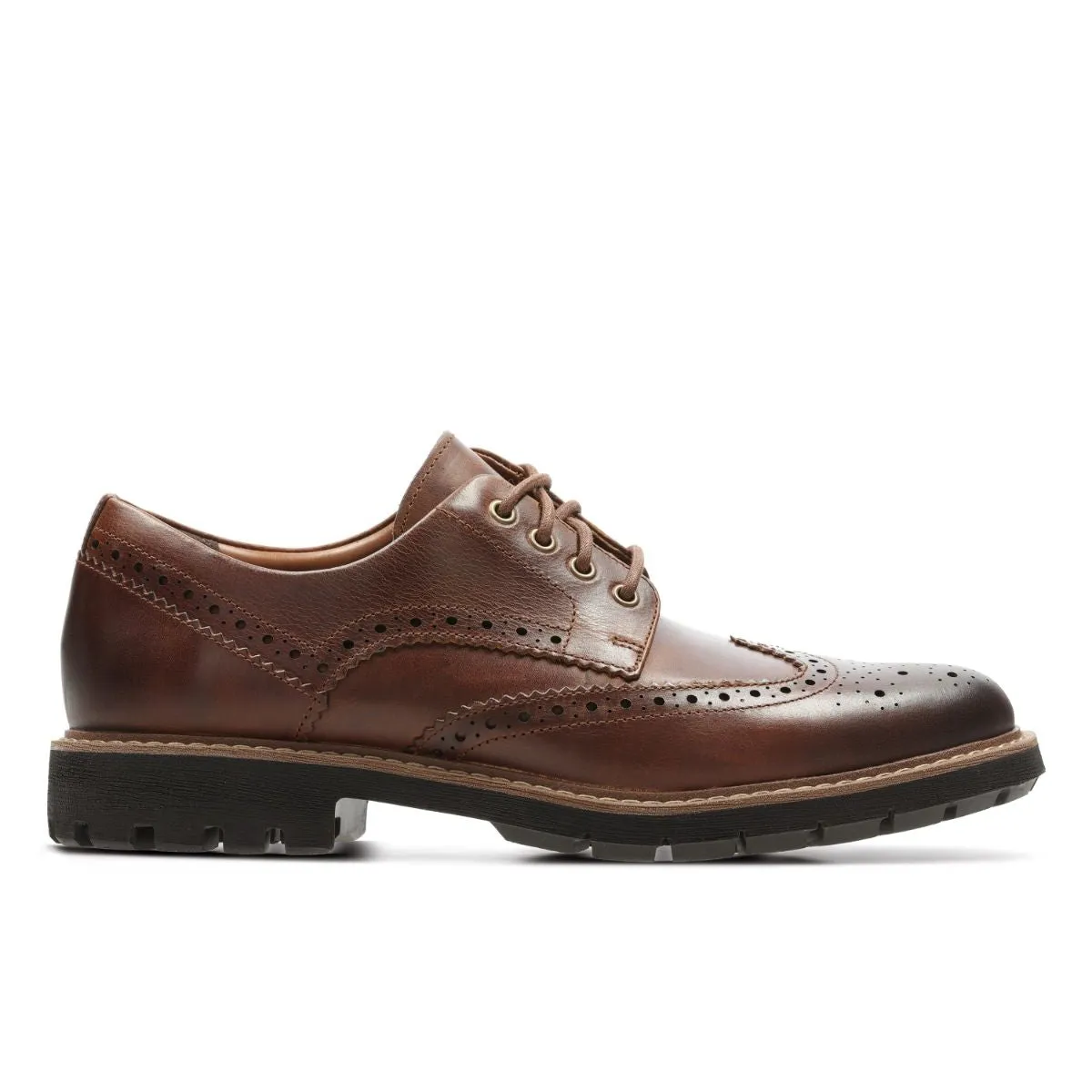 Clarks Batcombe Wing Dark Tan Leather