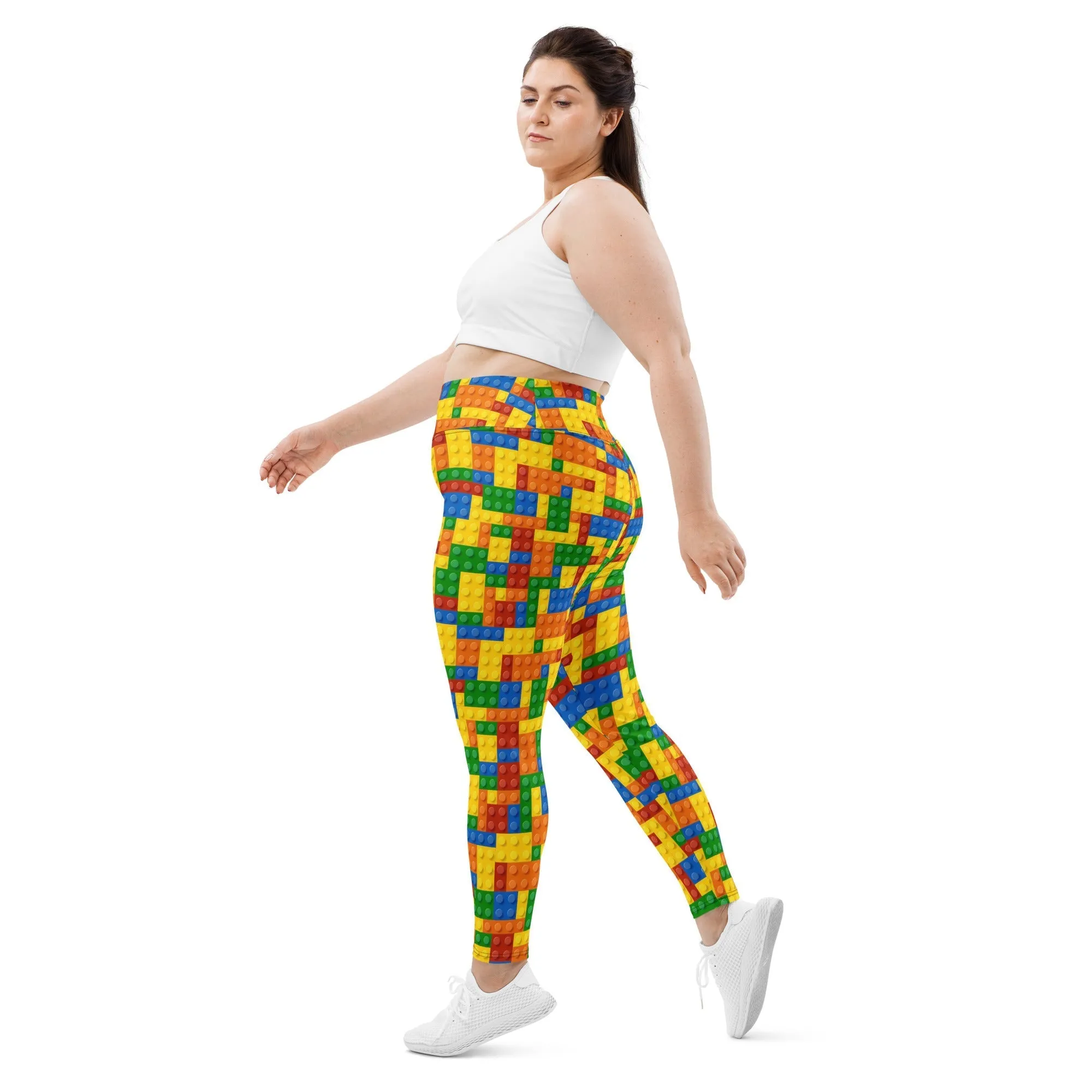 Colorful Blocks Plus Size Leggings