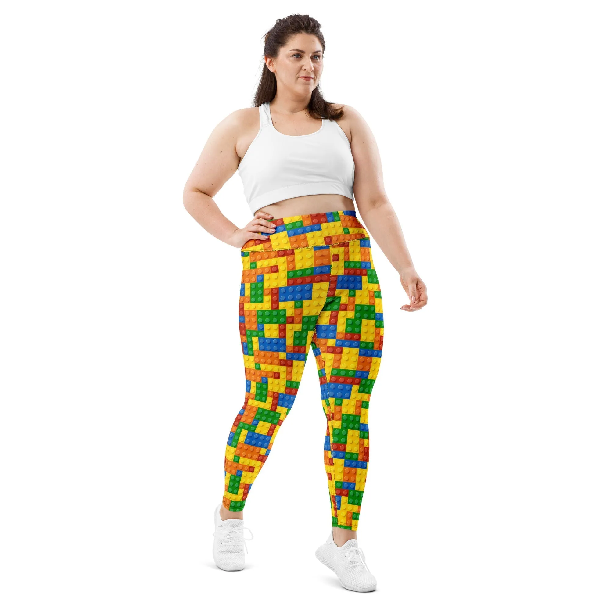 Colorful Blocks Plus Size Leggings