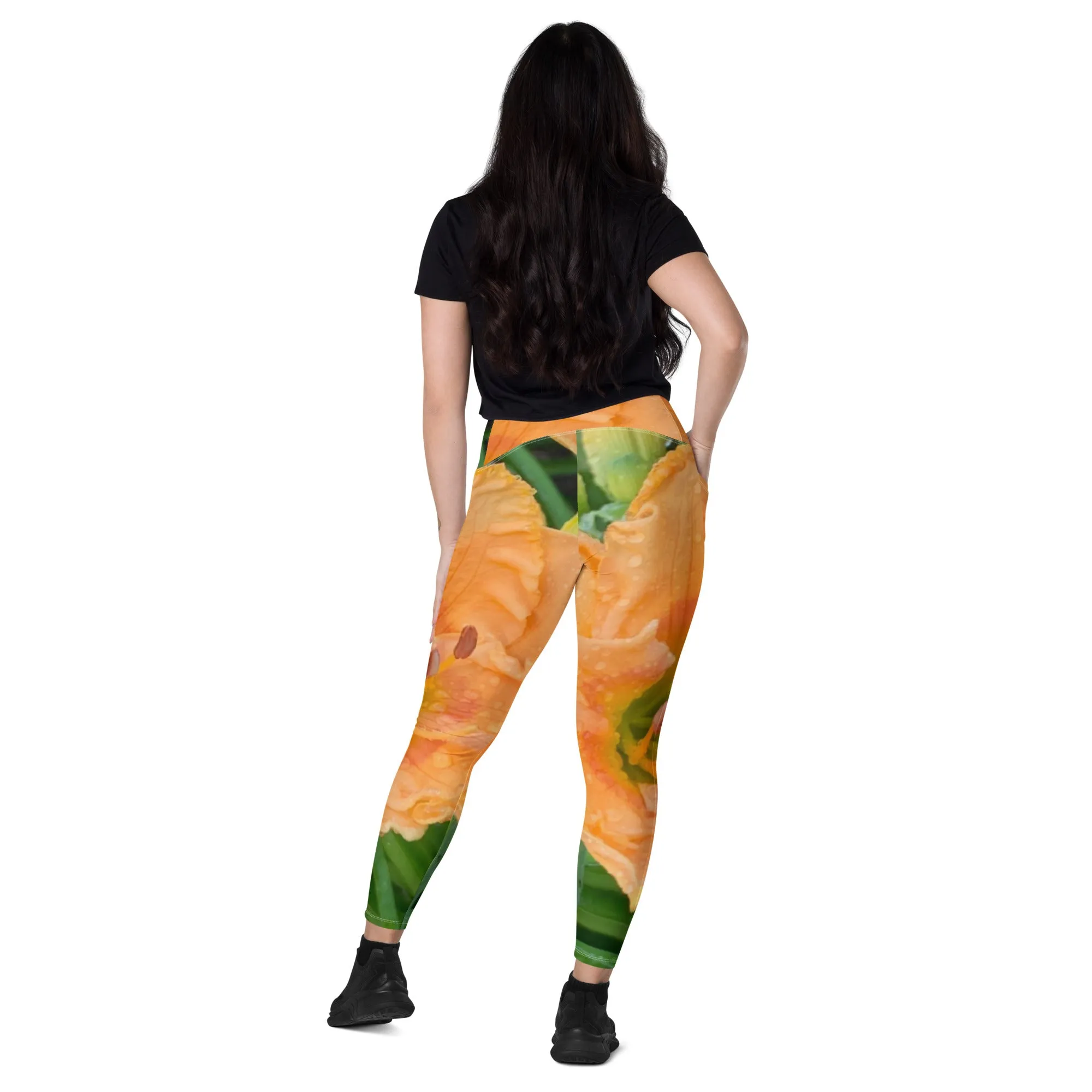 Crossover leggings with pockets