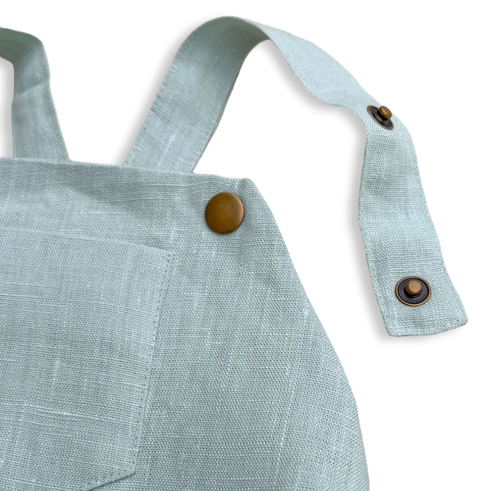 Daydream Blue-Green Linen Romper