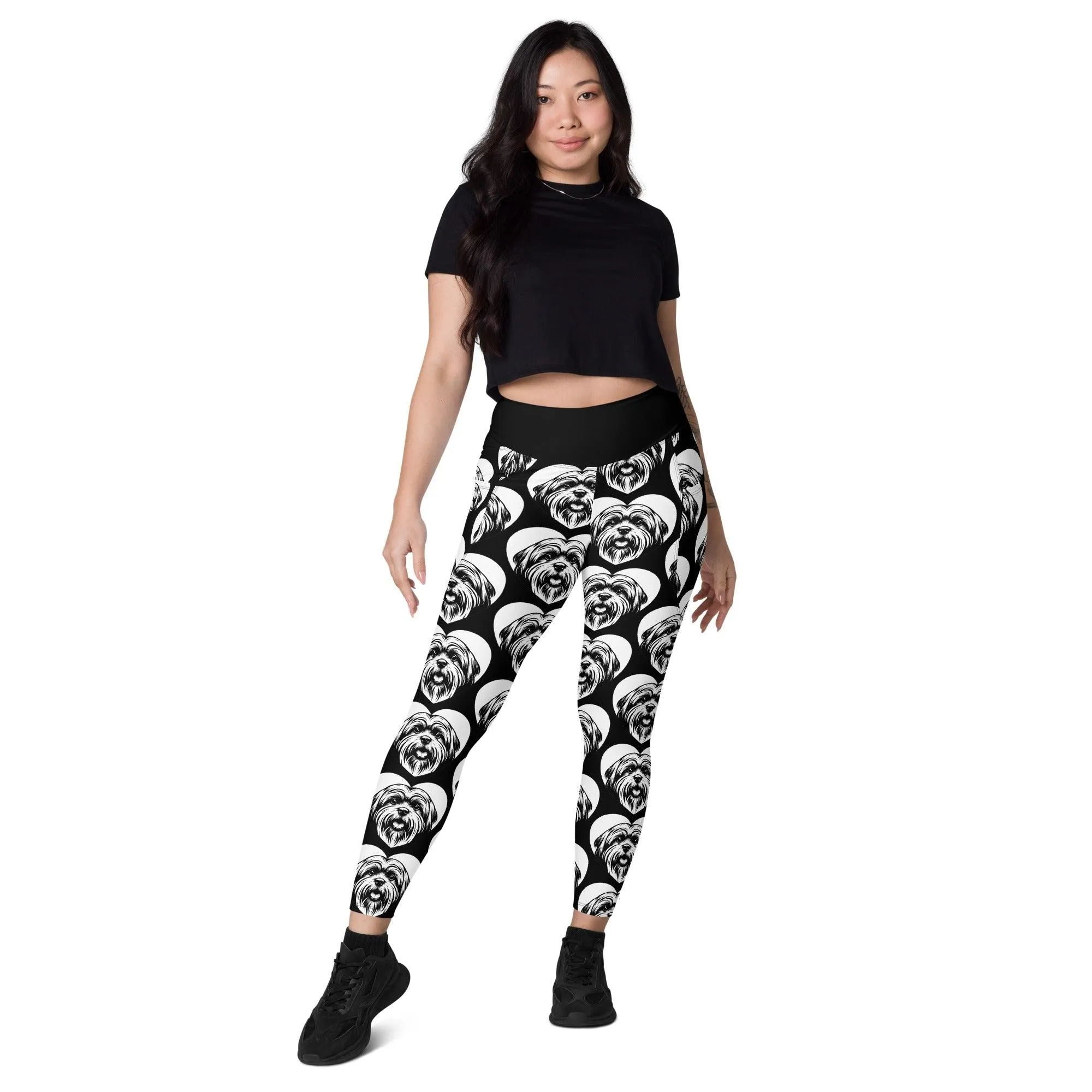 DOG BREED LEGGINGS with pockets - LHASA APSO - HERTTAHOUND