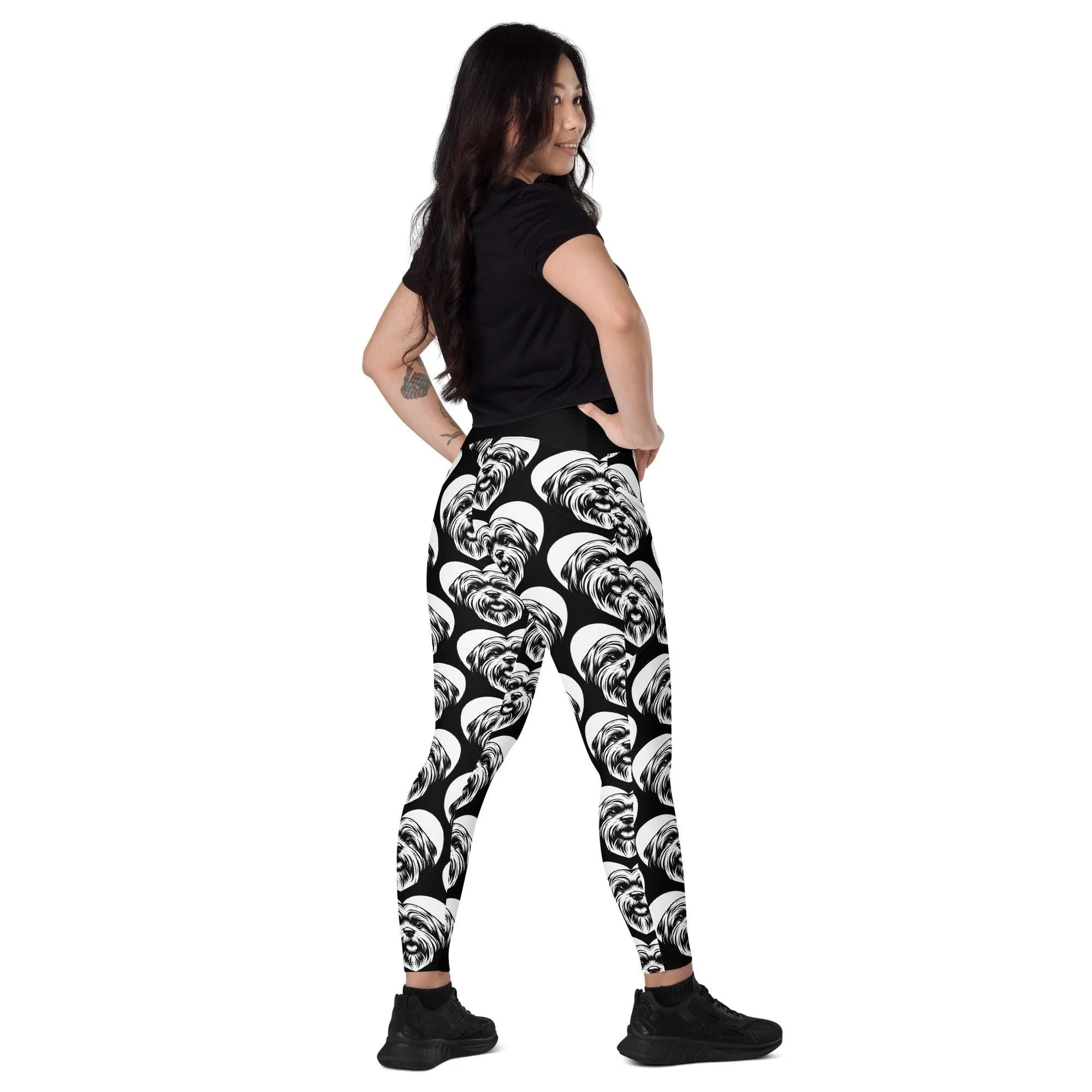 DOG BREED LEGGINGS with pockets - LHASA APSO - HERTTAHOUND