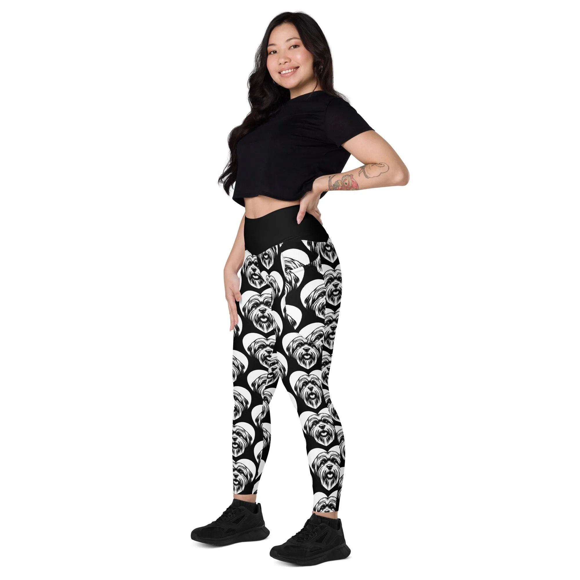 DOG BREED LEGGINGS with pockets - LHASA APSO - HERTTAHOUND