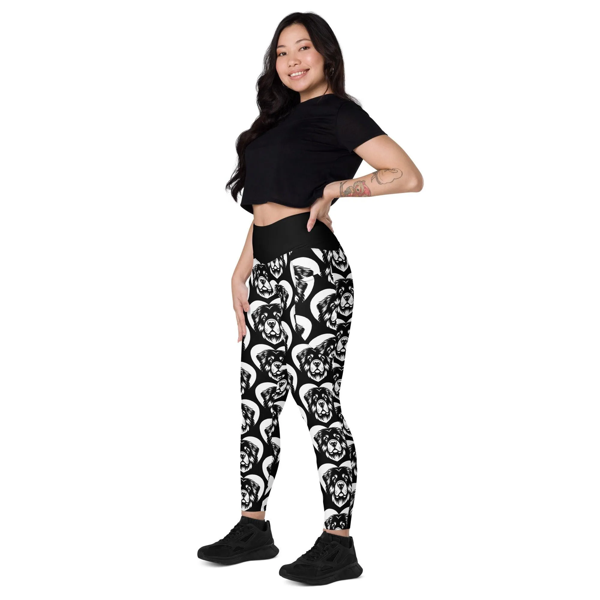 DOG BREED LEGGINGS with pockets - TIBETAN MASTIFF - HERTTAHOUND