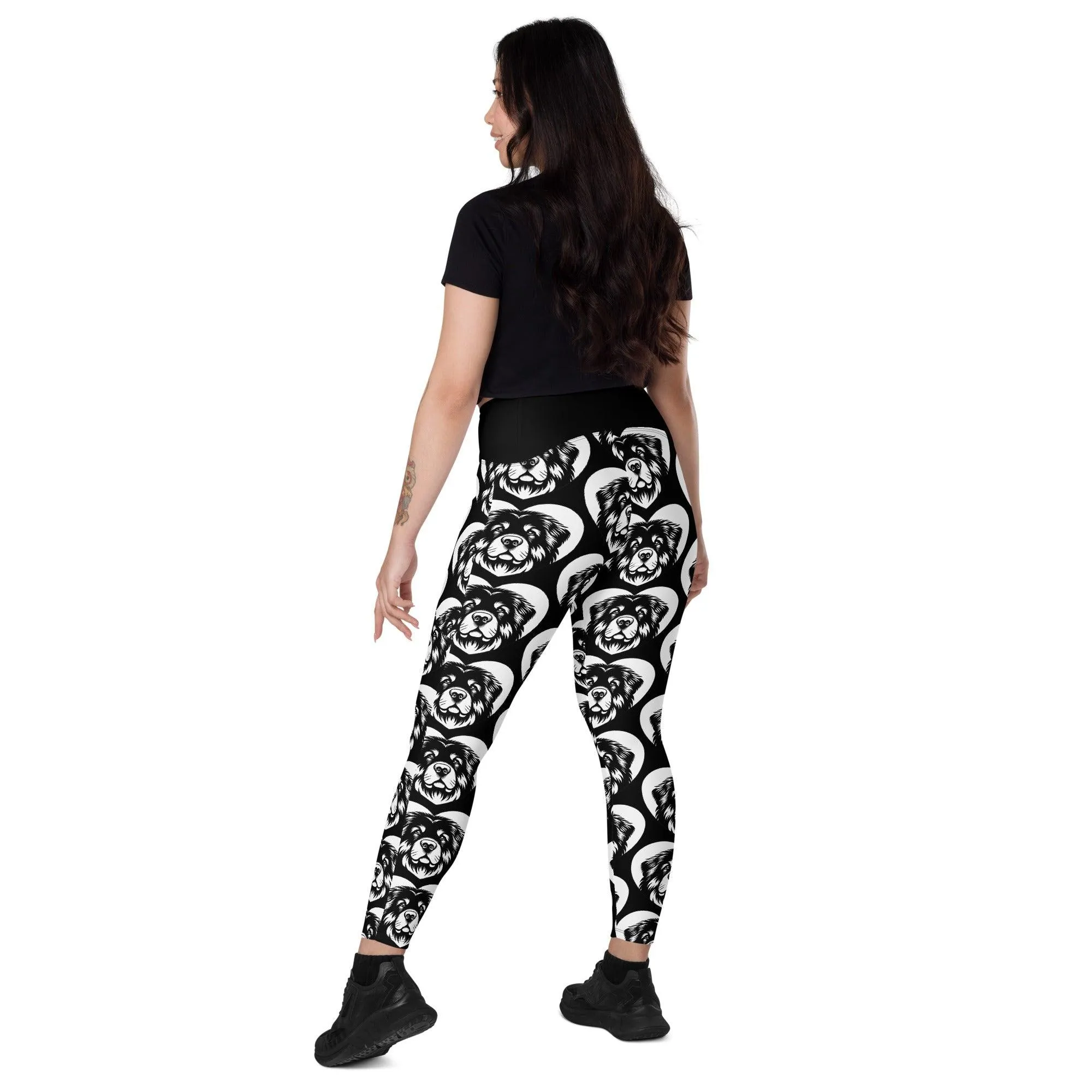 DOG BREED LEGGINGS with pockets - TIBETAN MASTIFF - HERTTAHOUND