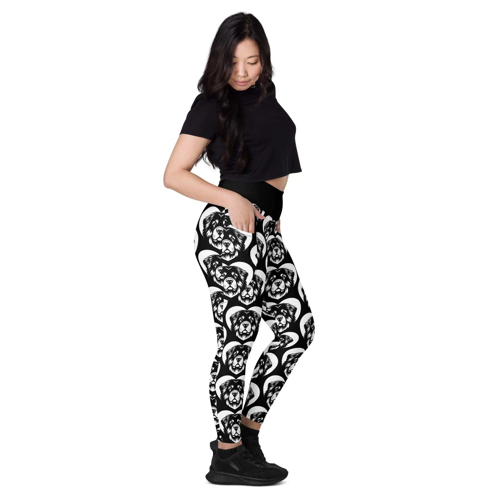 DOG BREED LEGGINGS with pockets - TIBETAN MASTIFF - HERTTAHOUND