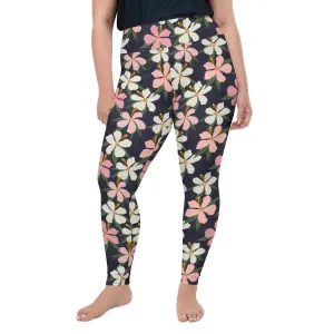 Floral Artwork Plus Size Leggings