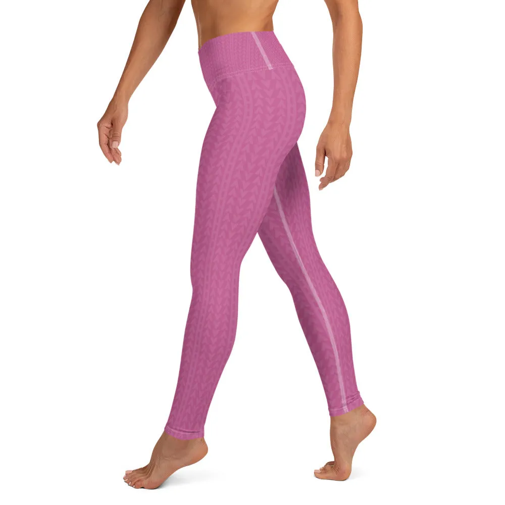 Fuchsia Bloom High Waist Leggings