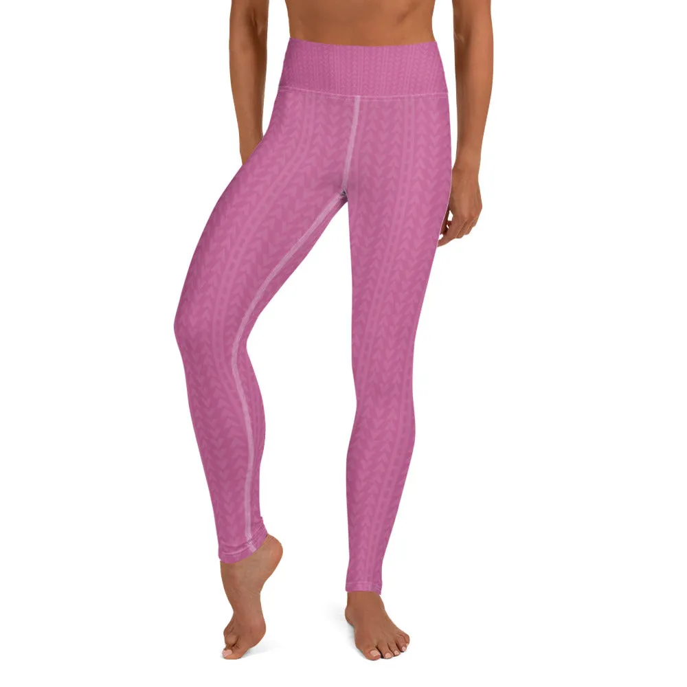 Fuchsia Bloom High Waist Leggings