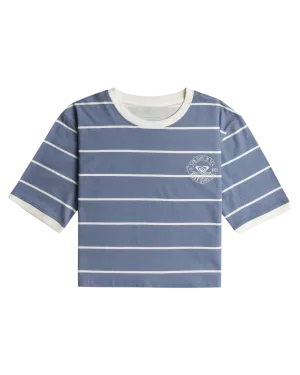 Girls That Summer Night T-Shirt in Wild Wind Naval Stripe