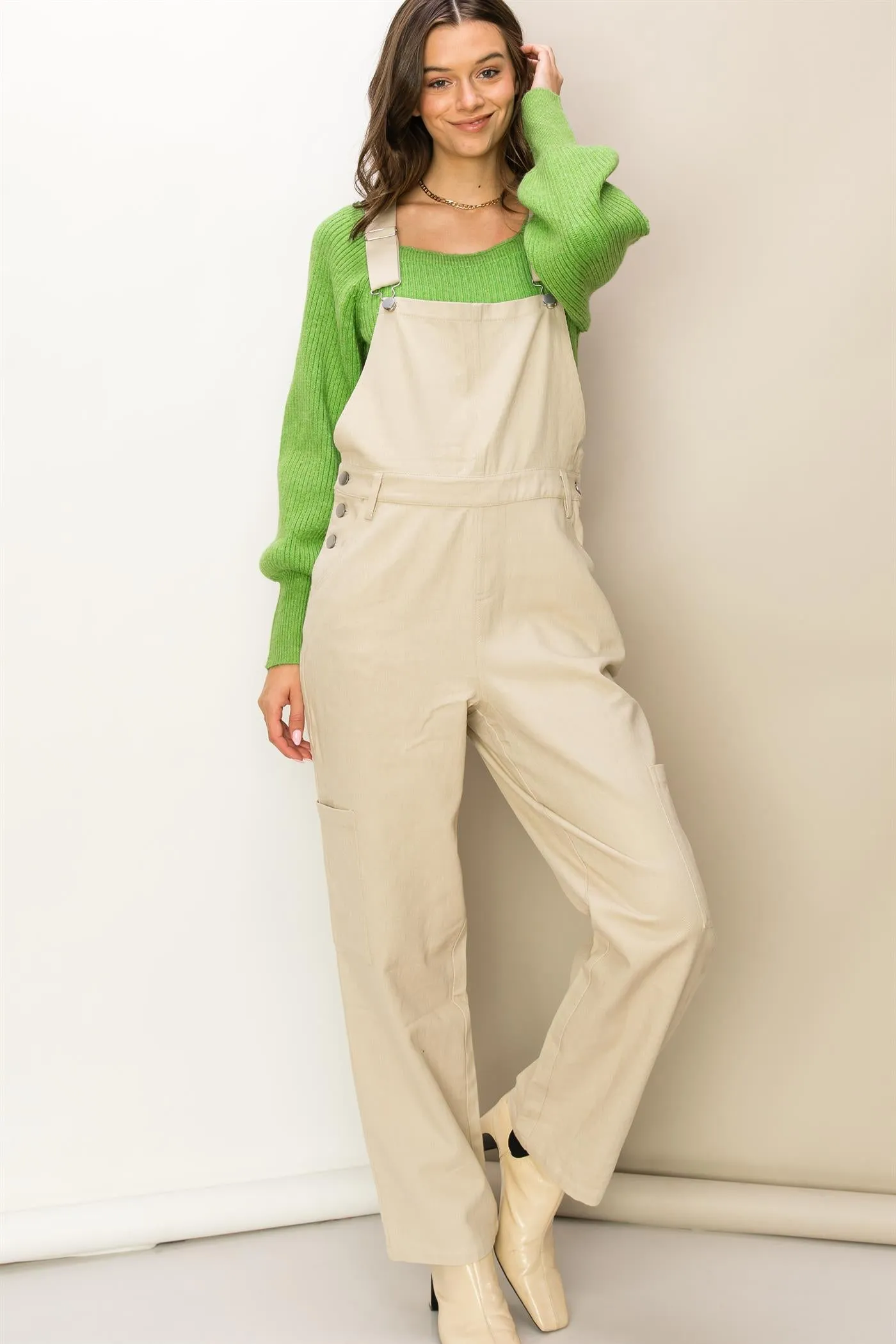 HF23F286-UTILITY OVERALLS WITH ADJUSTABLE STRAPS