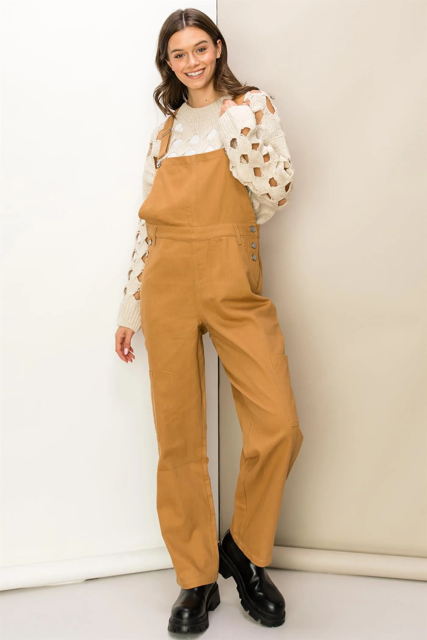 HF23F286-UTILITY OVERALLS WITH ADJUSTABLE STRAPS