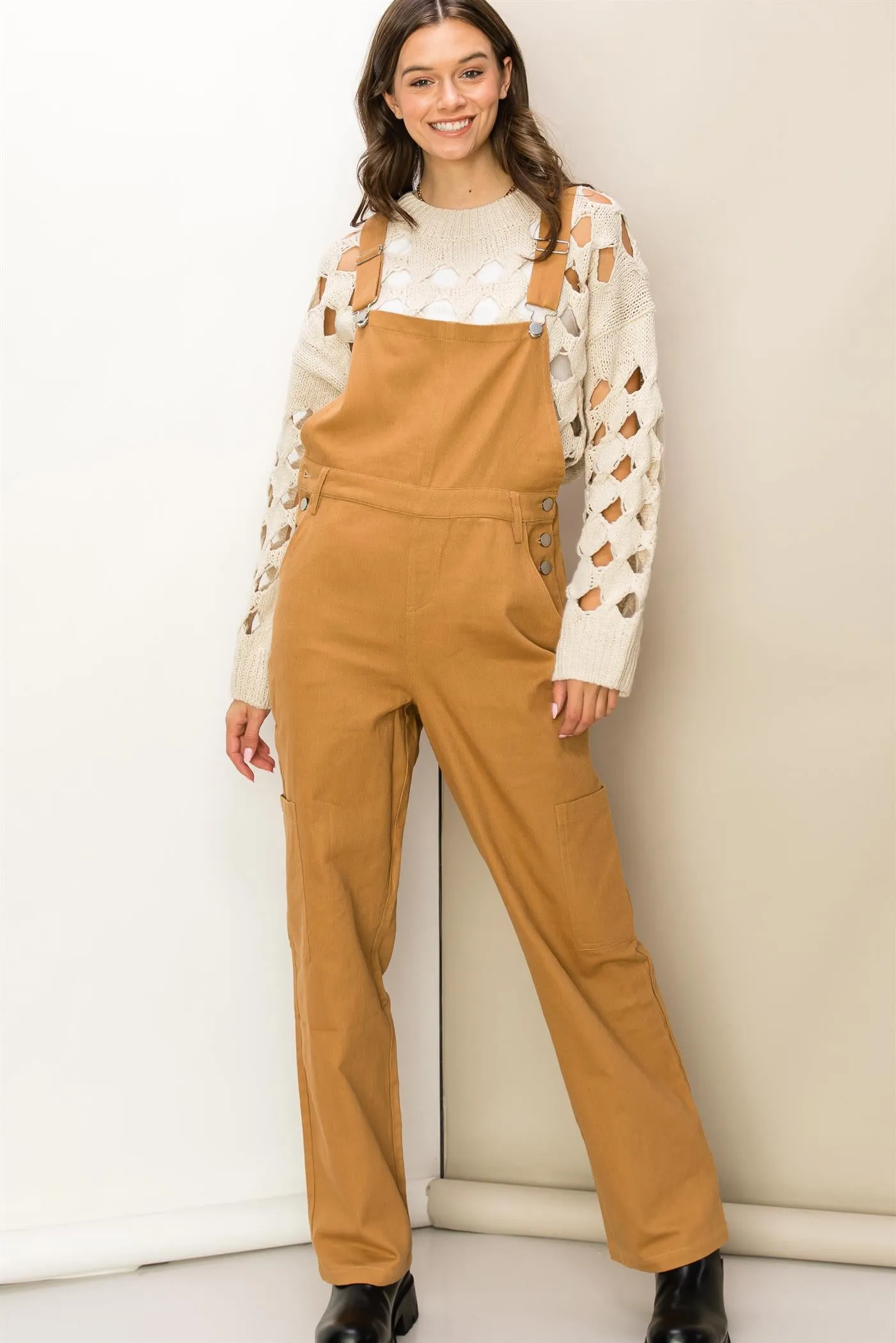 HF23F286-UTILITY OVERALLS WITH ADJUSTABLE STRAPS